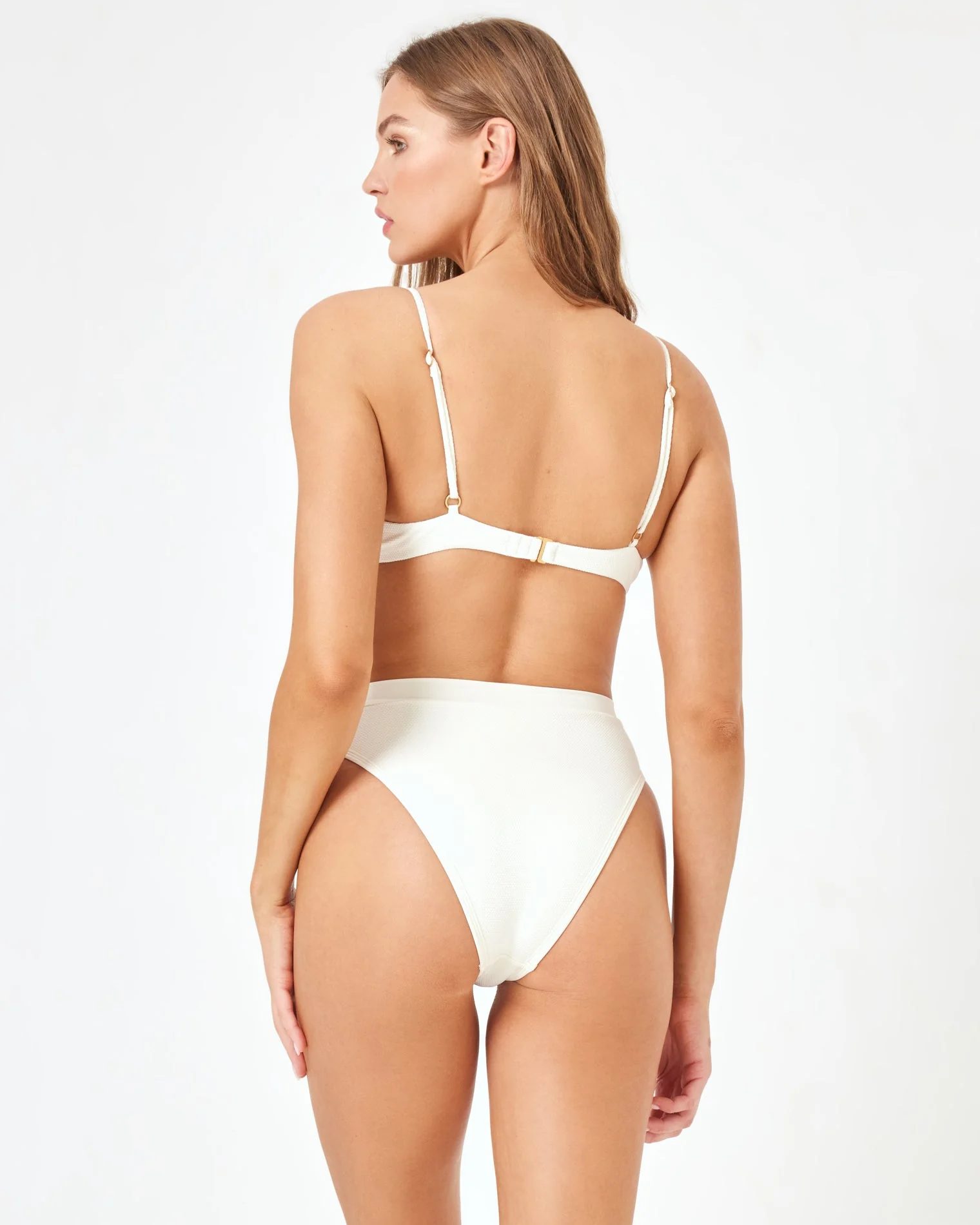 L Space X Anthropologie Sunrise Shell Bikini Top - CREAM - Image 3