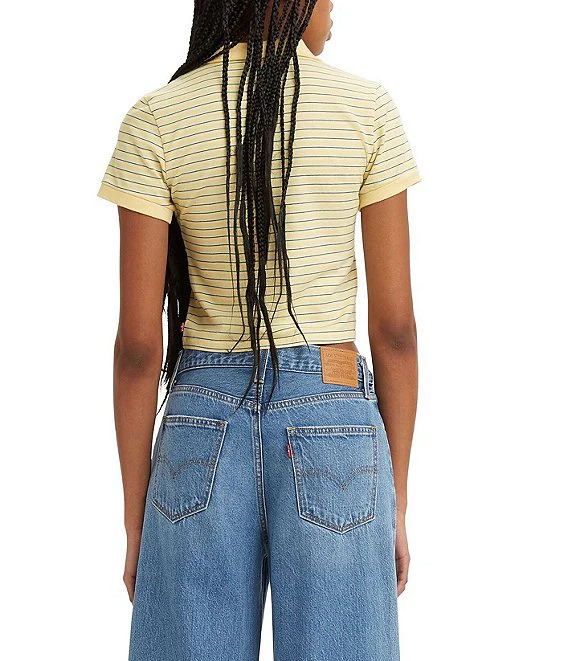Levi's Bonnie Shrunken Polo Shirt - Sunlight - Image 2