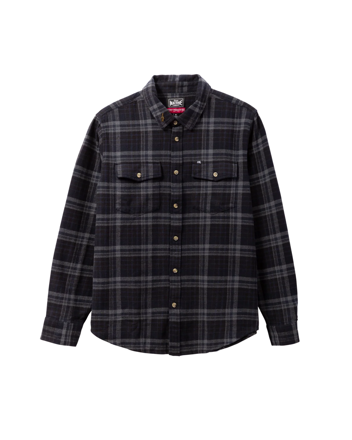 Loser Machine Step Up Flannel Woprint Shirt - Black
