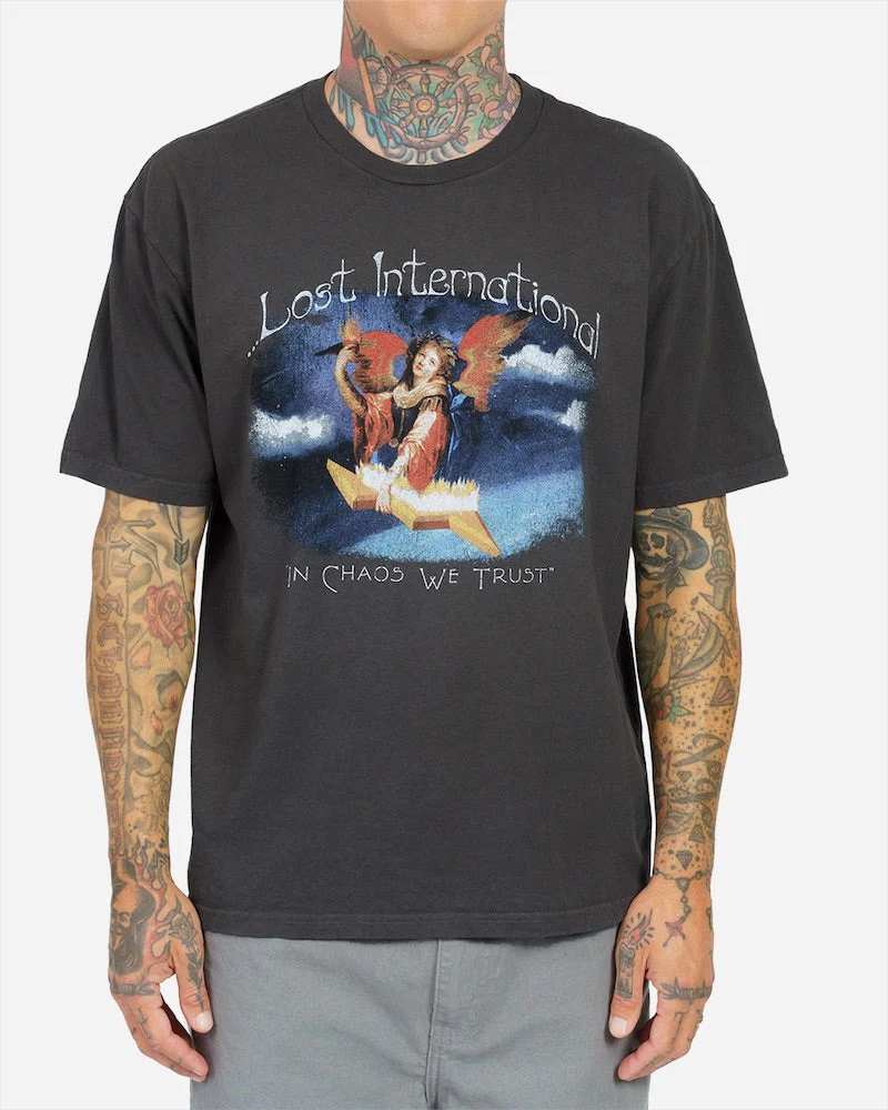 Lost ENTERPRISES Celestial Boxy Tee - VINTAGE BLACK