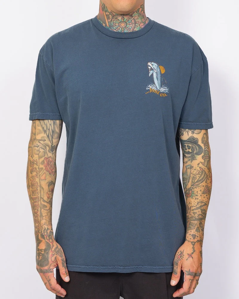 Lost Flippin Vintage Dye Tee - Faded Indigo - Image 2