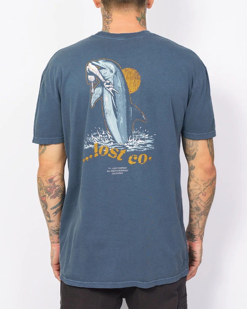 Lost Flippin Vintage Dye Tee - Faded Indigo - Image 3
