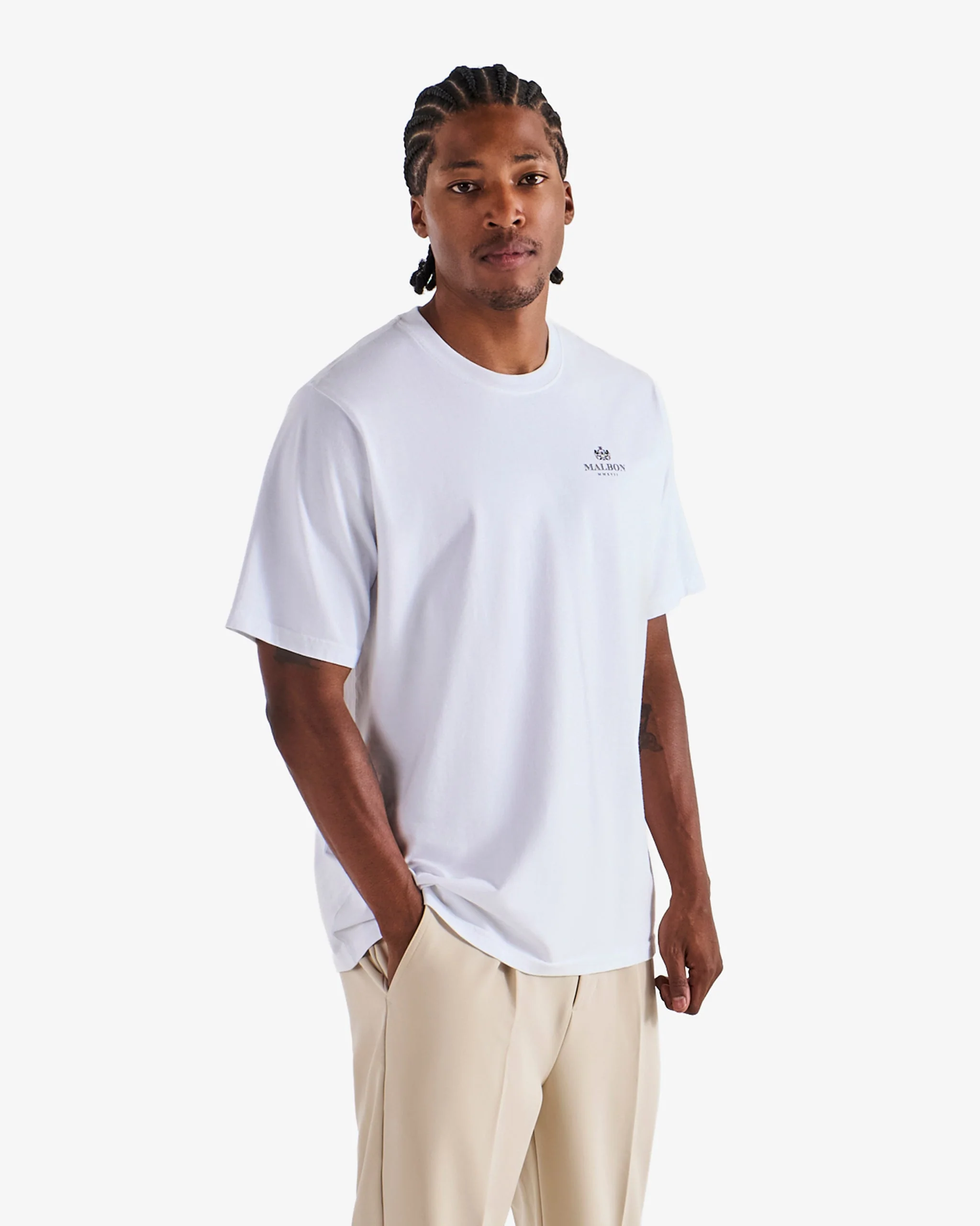 Malbon Bermuda Monarch Tee - White - Image 3