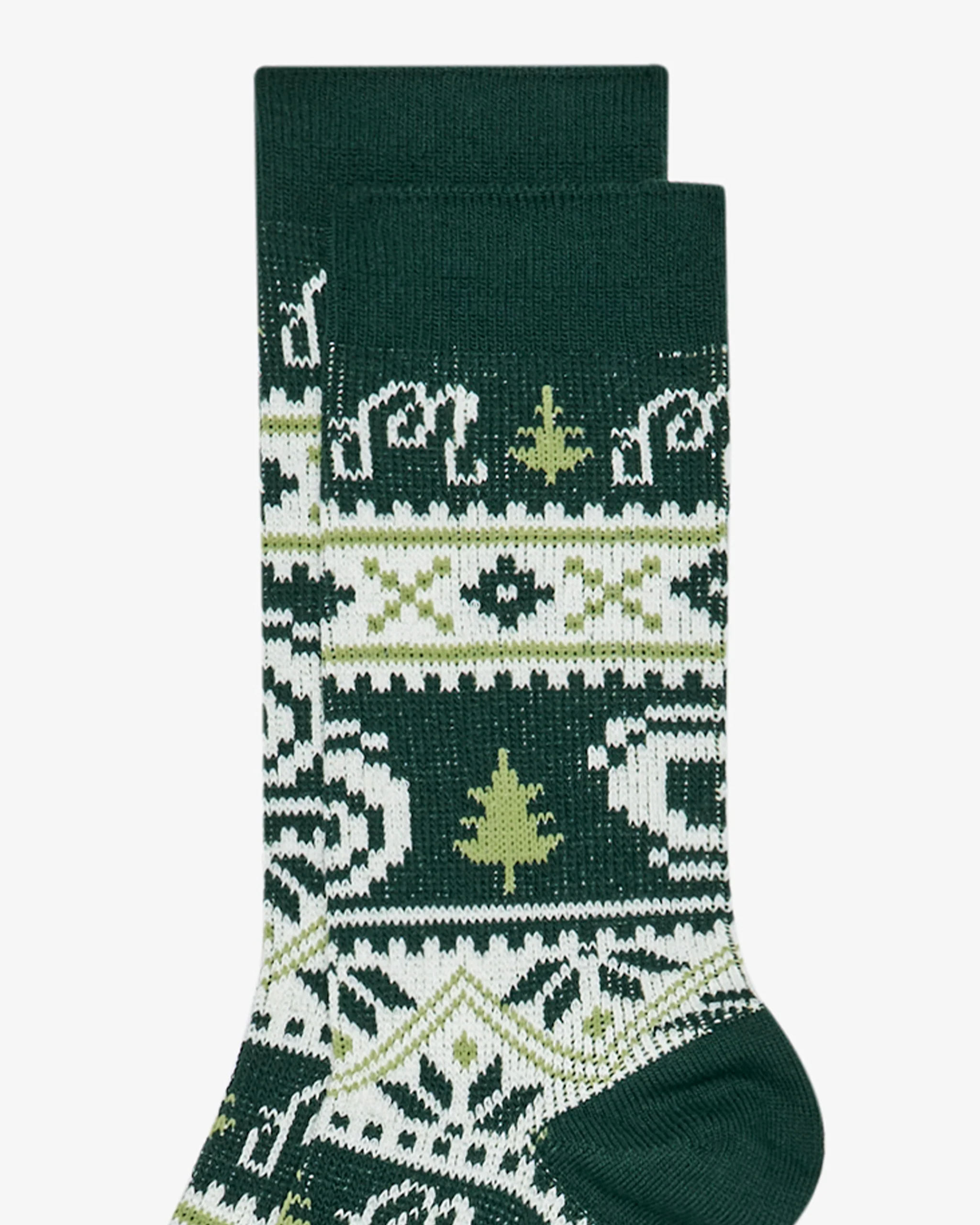 Malbon Douglas Fair Isle Sock - Forest - Image 2