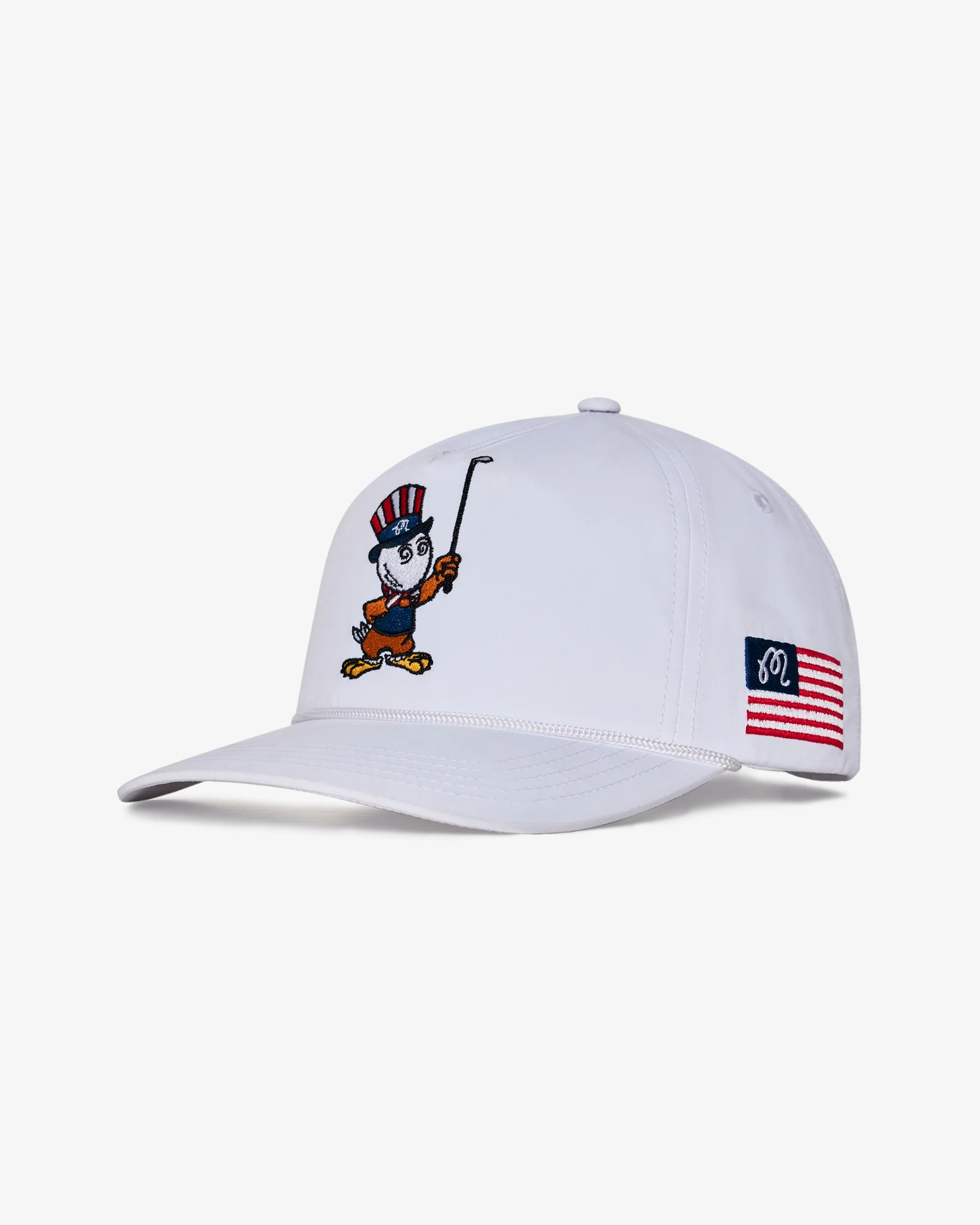 Malbon Eagle Buckets Nylon Rope Hat - White - Image 2