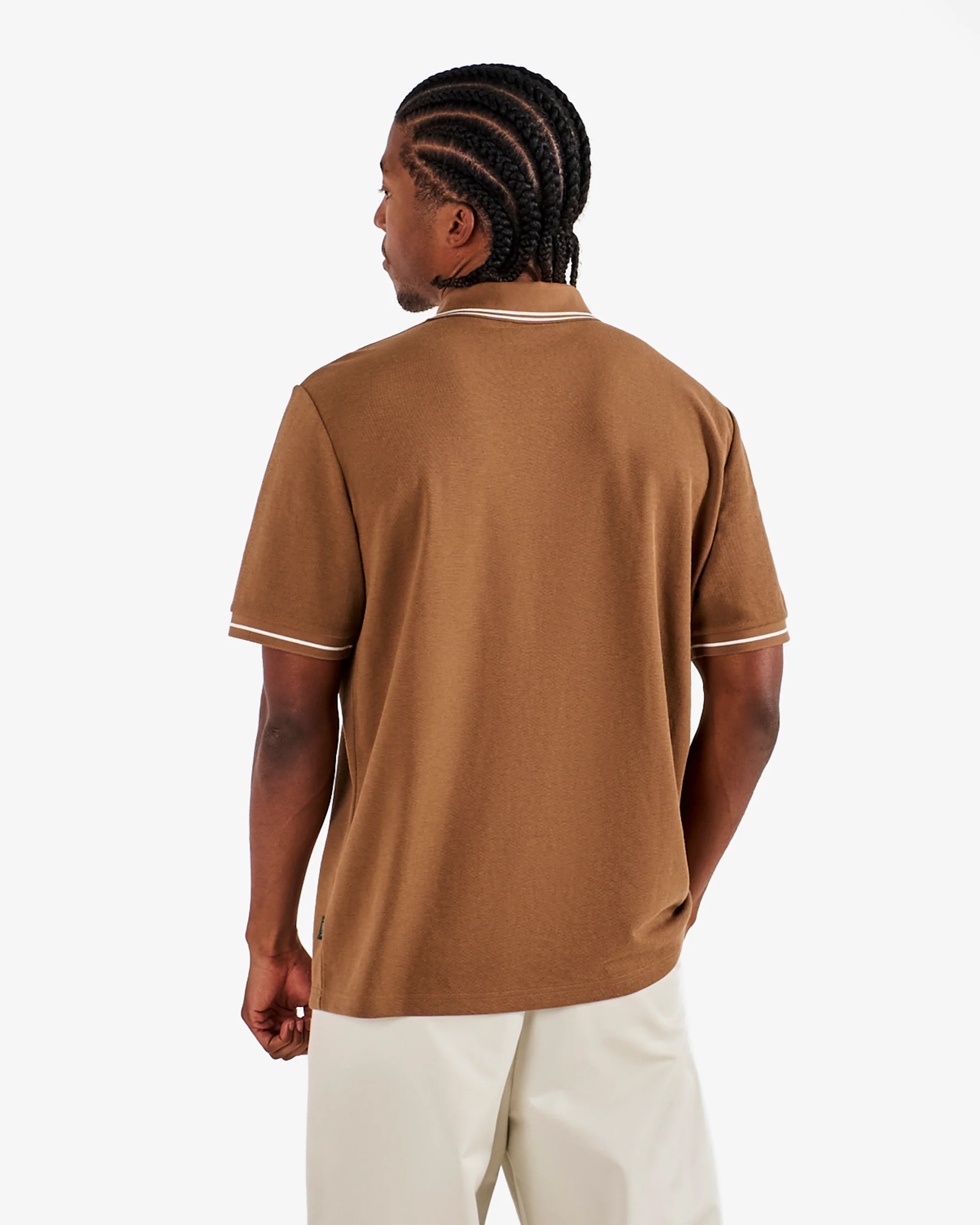 Malbon Fairway Applique Pique Polo - British Tan - Image 4