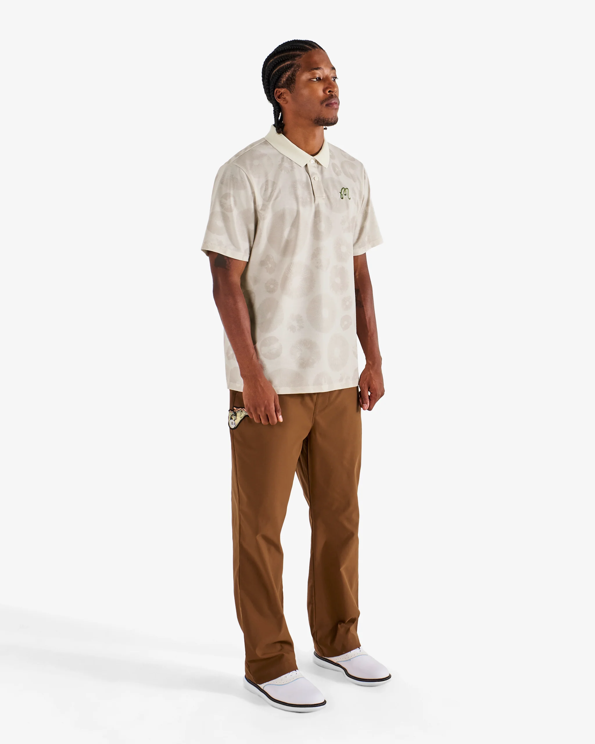 Malbon Fairway Foraging Polo - Ivory - Image 3