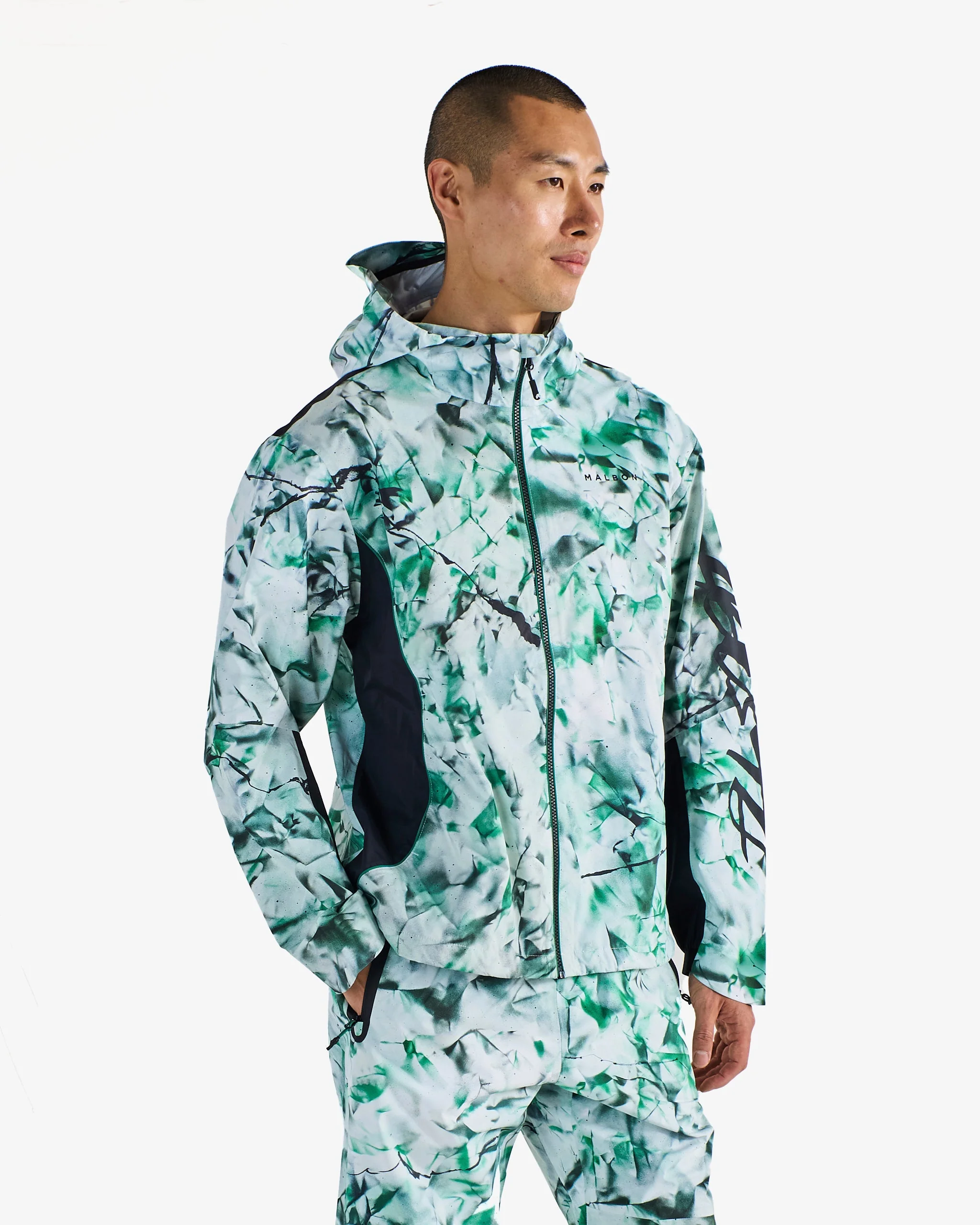 Malbon Futura Crackle Camo Rain Jacket - Camo-Multi - Image 4