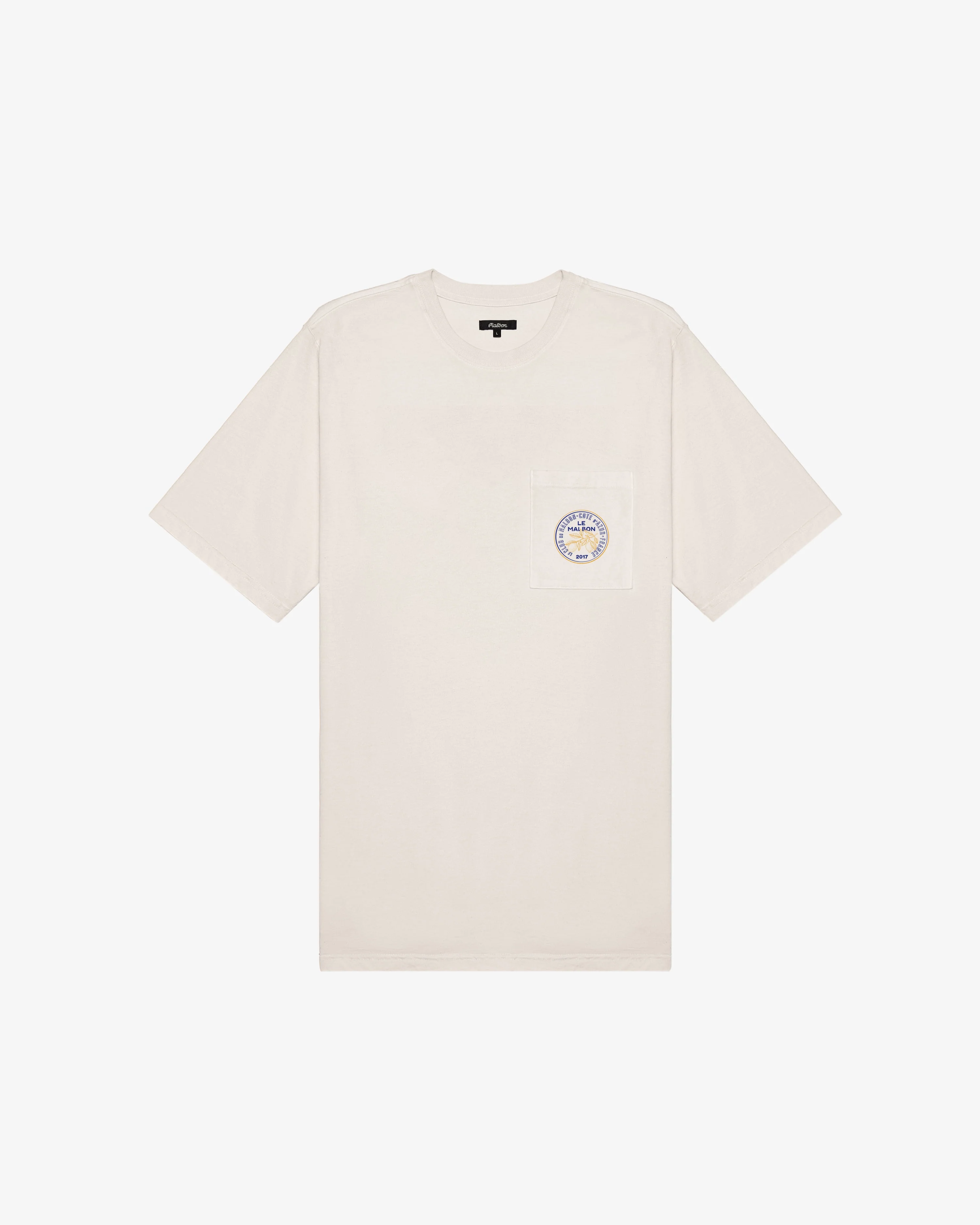 Malbon Citron Pocket T-Shirt - Ivory - Image 2