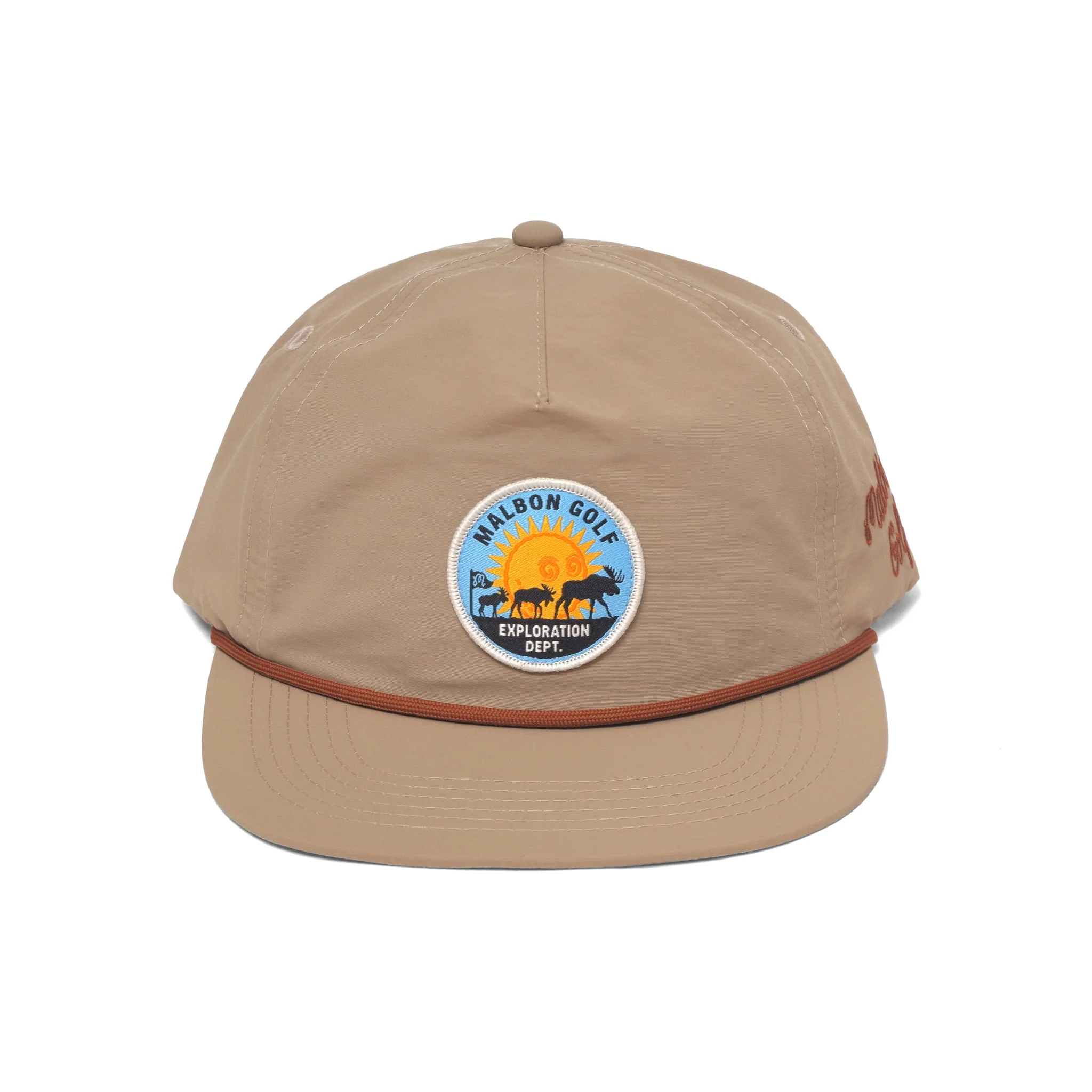 Malbon Exploration Dept. Nylon Rope Hat - Khaki