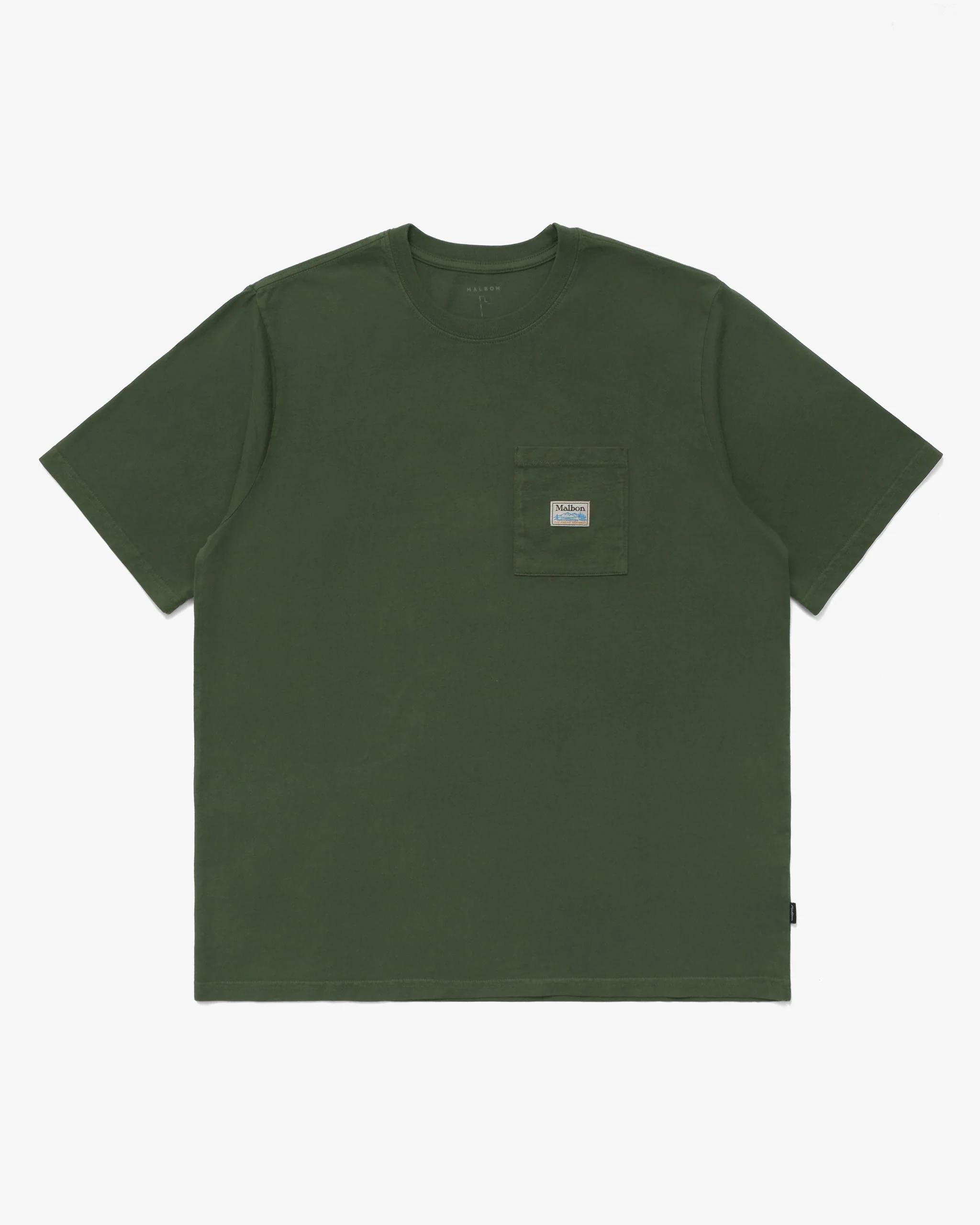 Malbon Fishing Buckets Pocket T-Shirt - Forest - Image 2