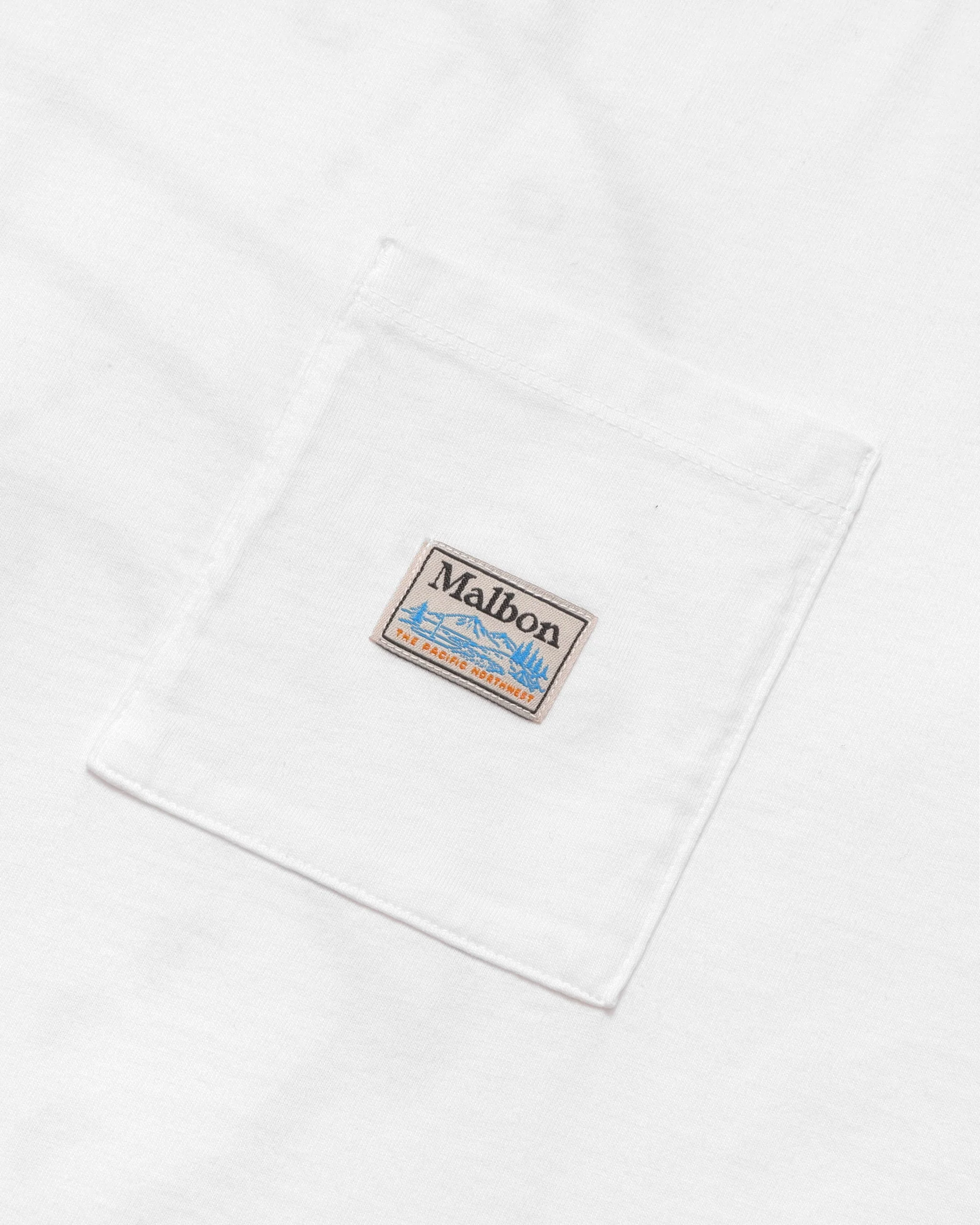 Malbon Fishing Buckets Pocket T-Shirt - White - Image 3