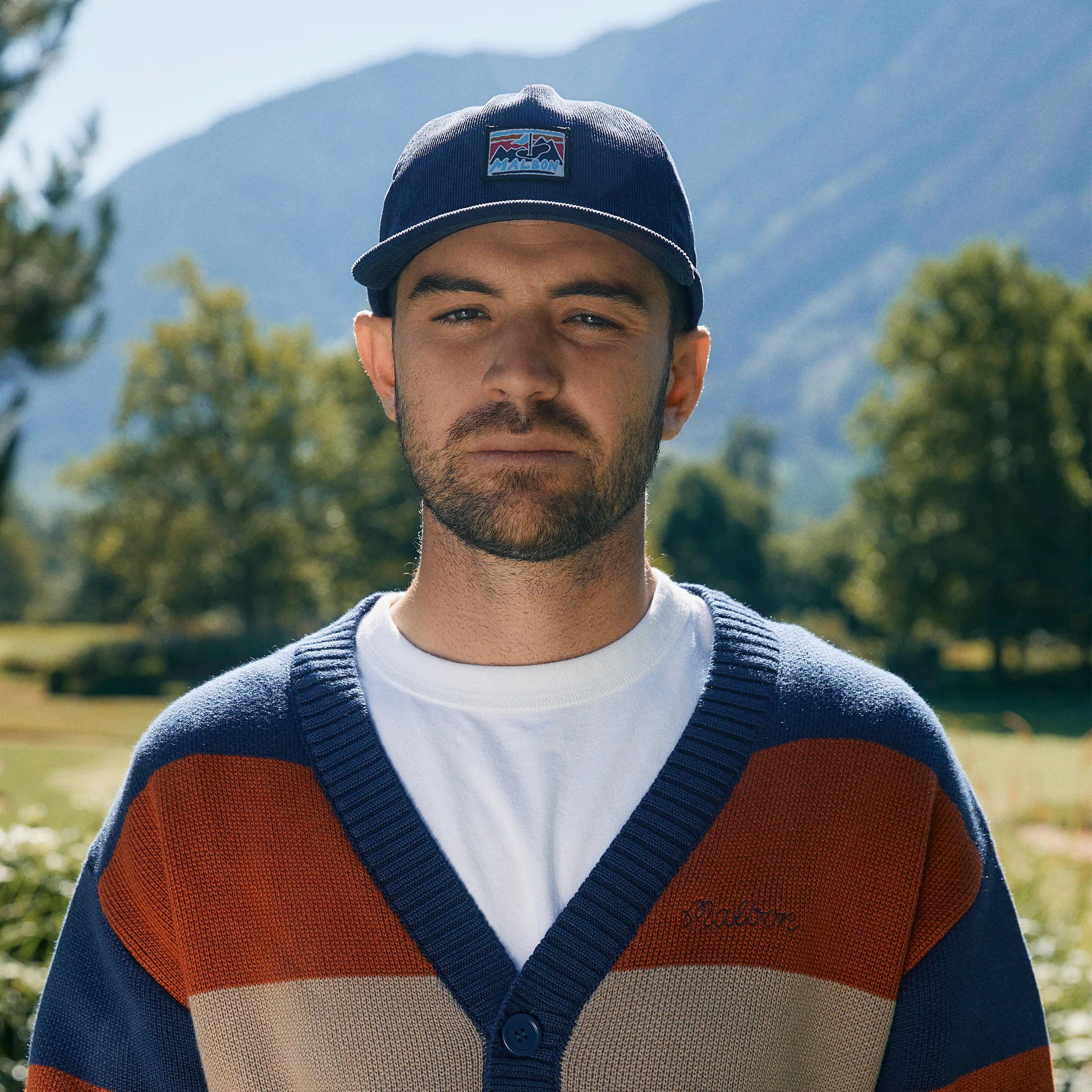 Malbon Glacier Corduroy Rope Hat - Navy