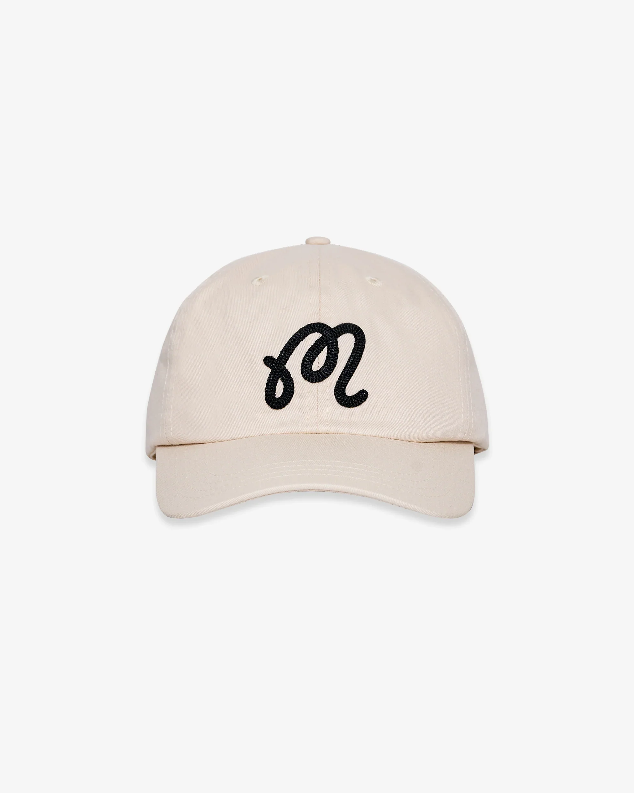 Malbon Script Chainstitch Painters Hat - Ivory