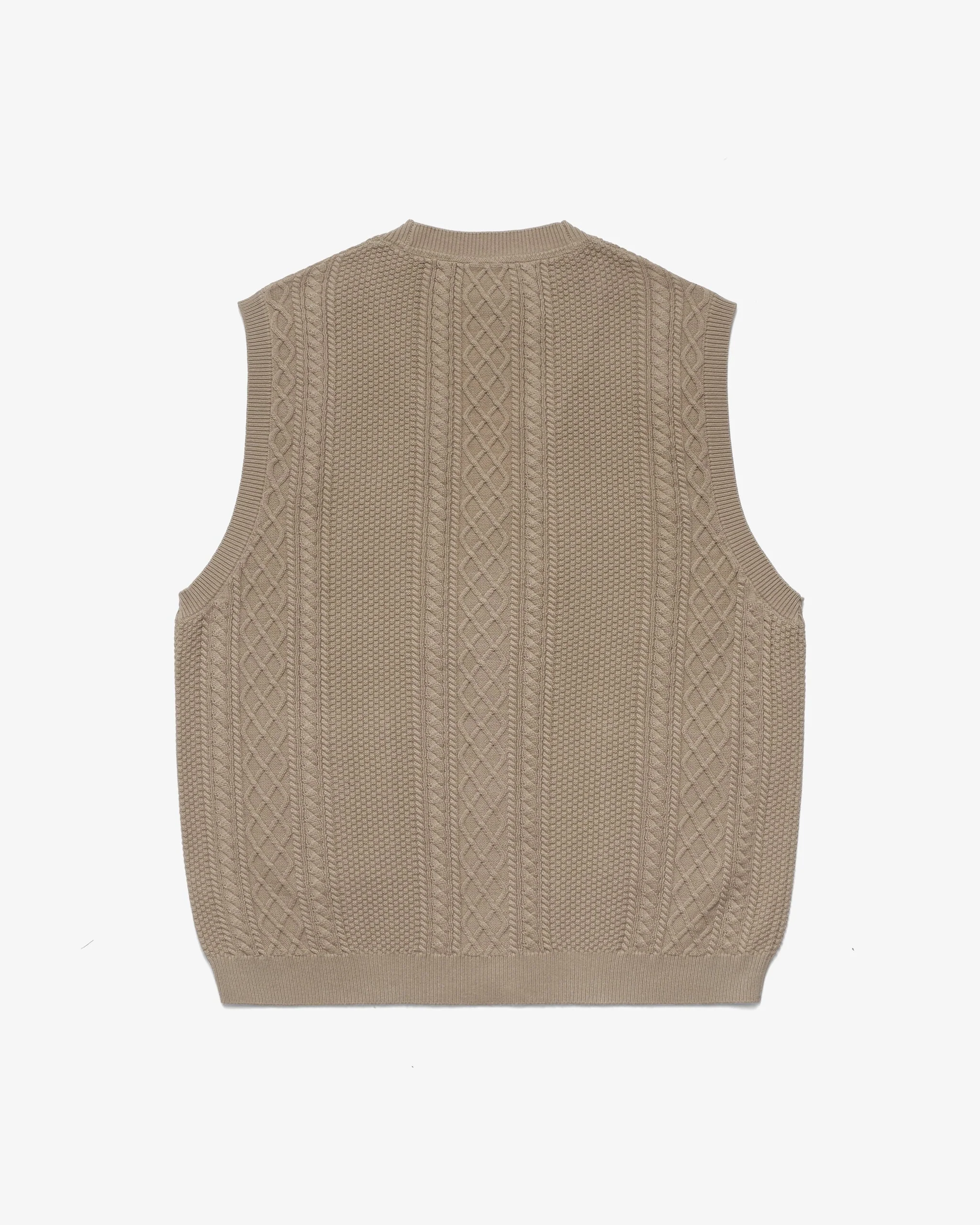 Malbon X Ghostface Killah Cardigan Sweater Vest - Dark Khaki - Image 2