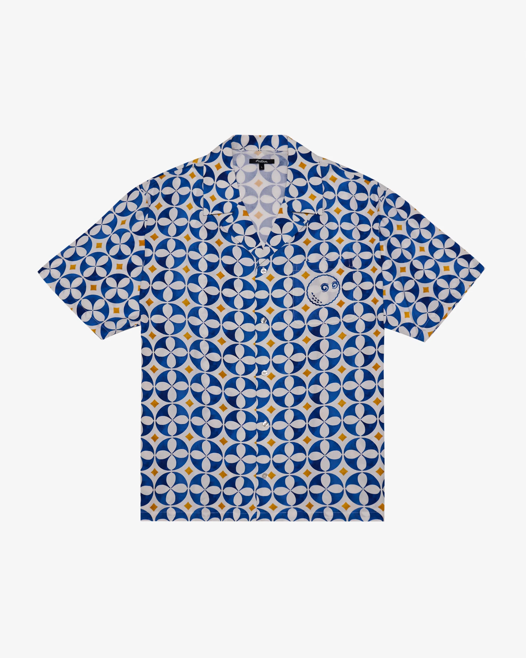 Malbon Riviera Camp Collar Shirt - Militant