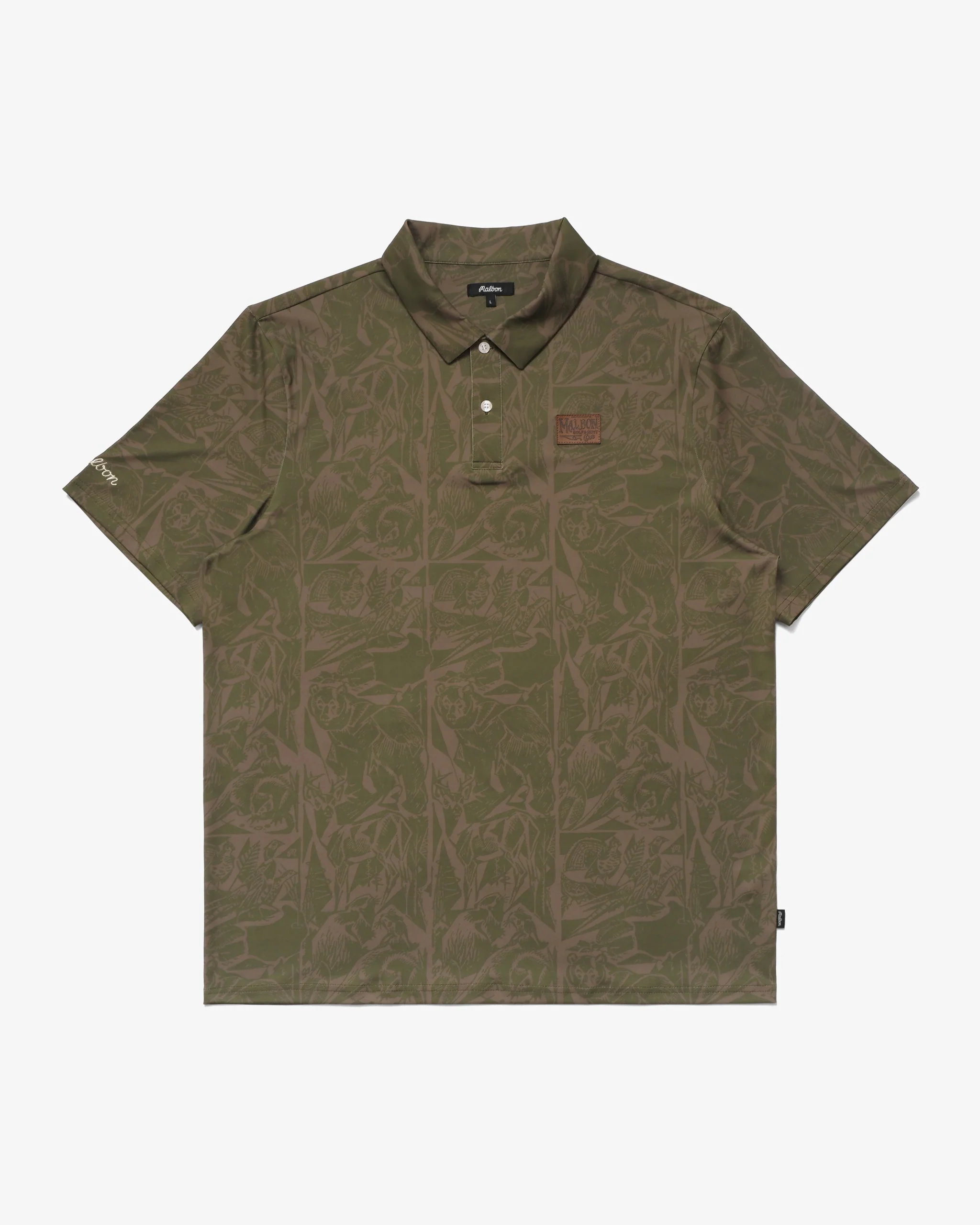 Malbon Wild Life Performance Polo - Army