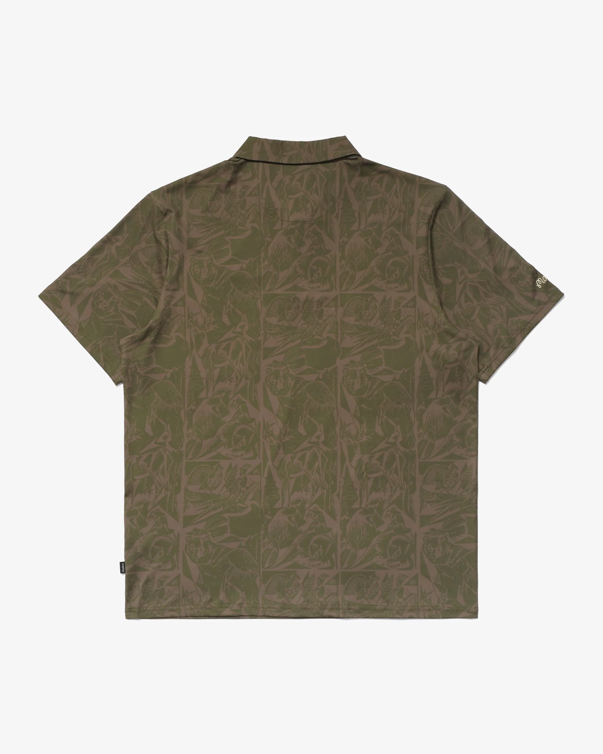 Malbon Wild Life Performance Polo - Army - Image 2