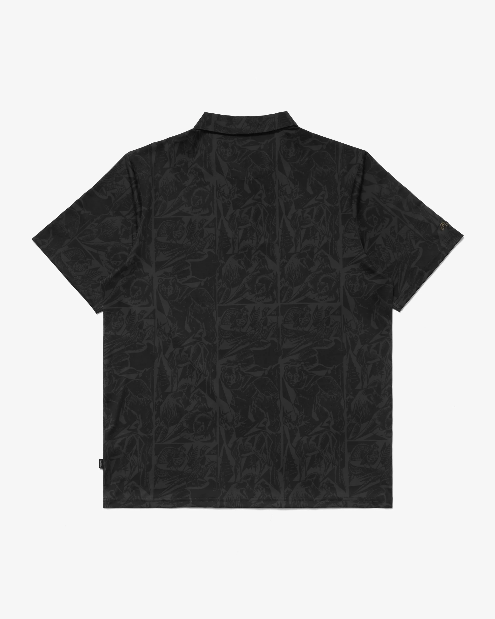 Malbon Wild Life Performance Polo - Black - Image 2