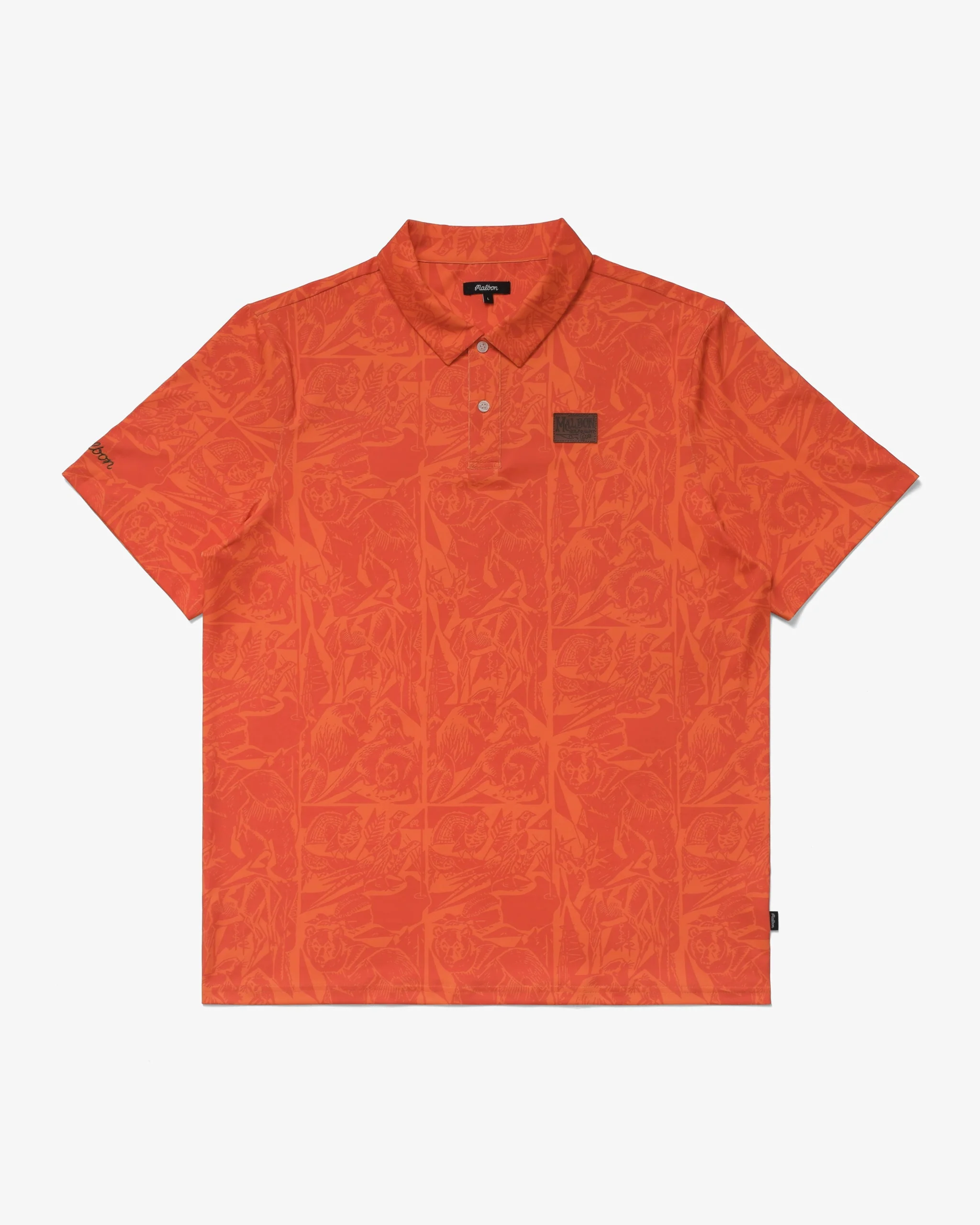 Malbon Wild Life Performance Polo - Orange