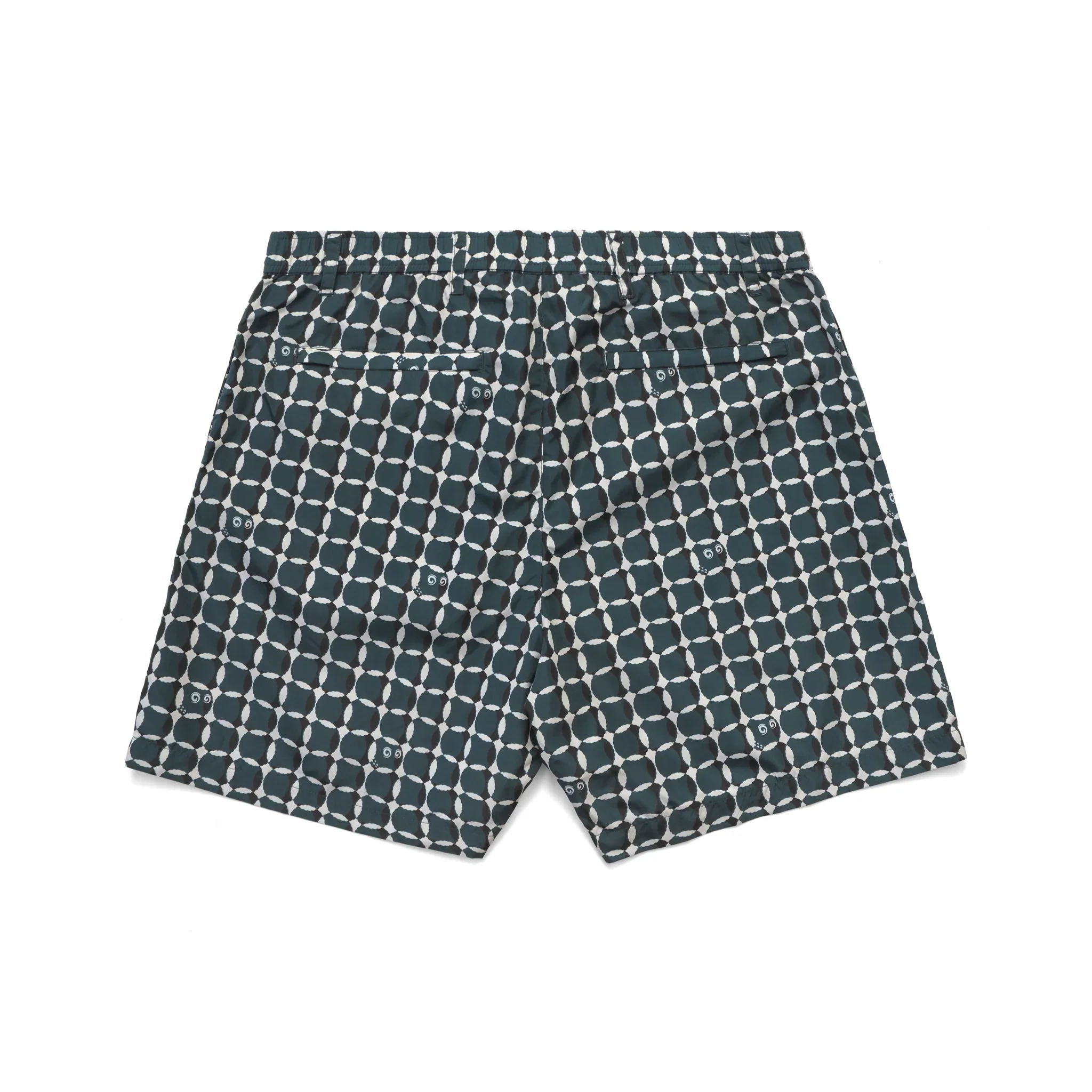 Malbon Lattice Nylon Short  - Green - Image 3