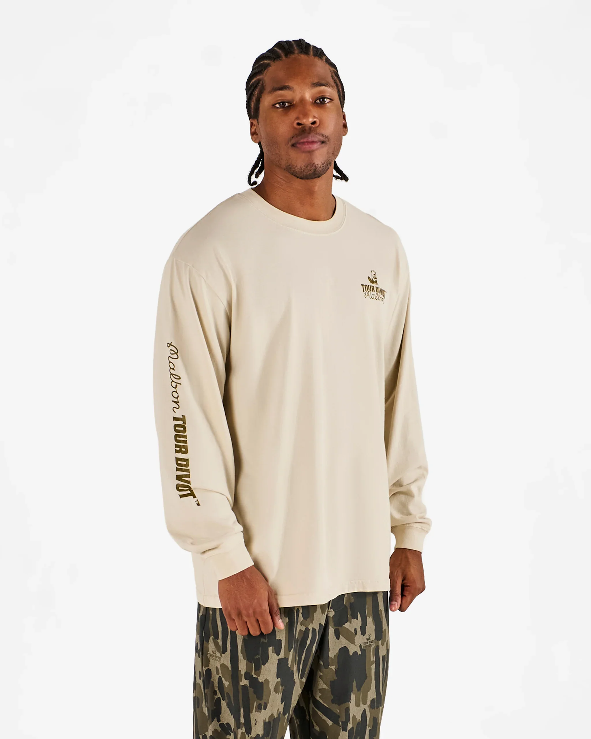 Malbon Gorse Tour Divot Camo Tee - Clay - Image 3