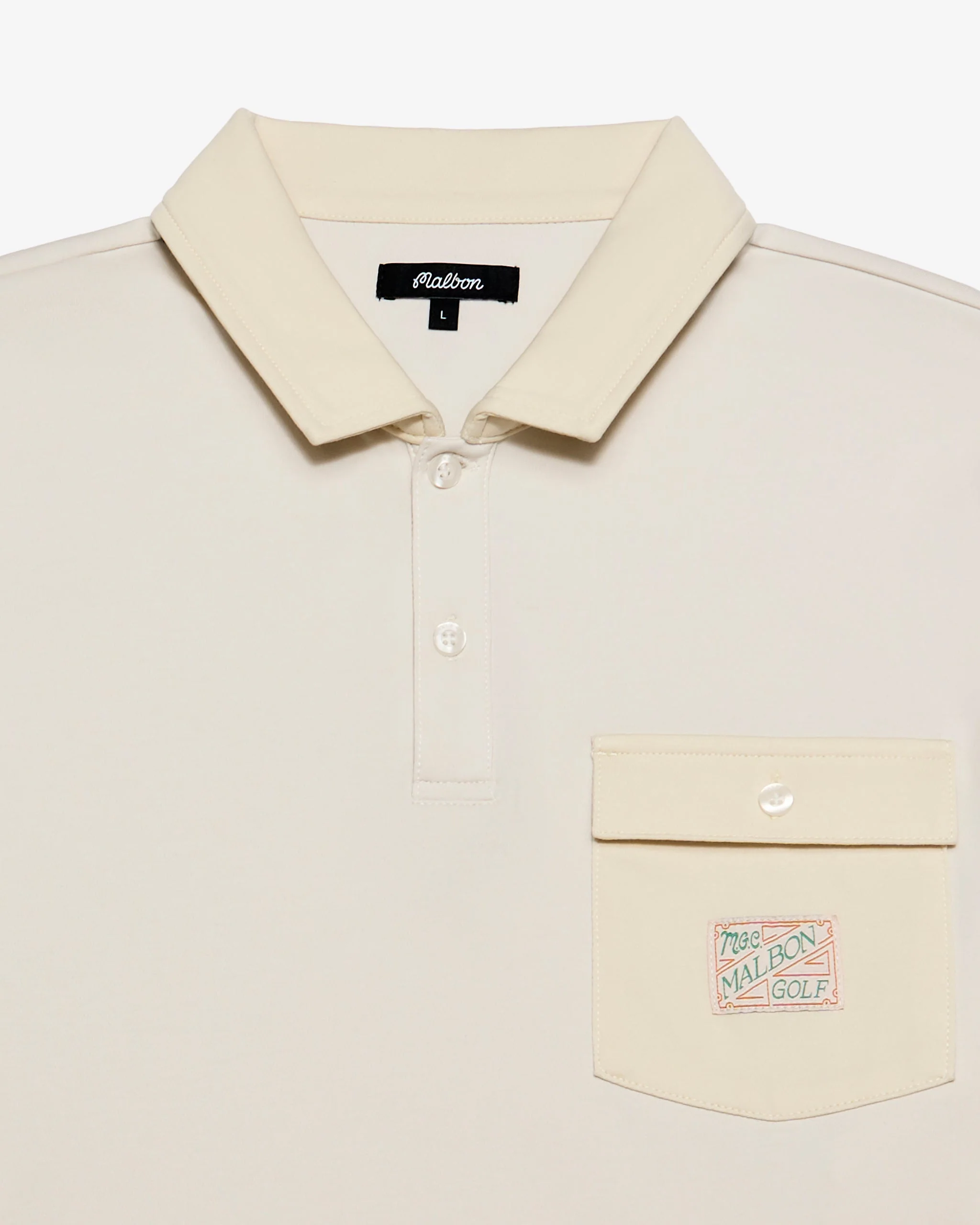 Malbon Jovis Solid Polo - Ivory - Image 2