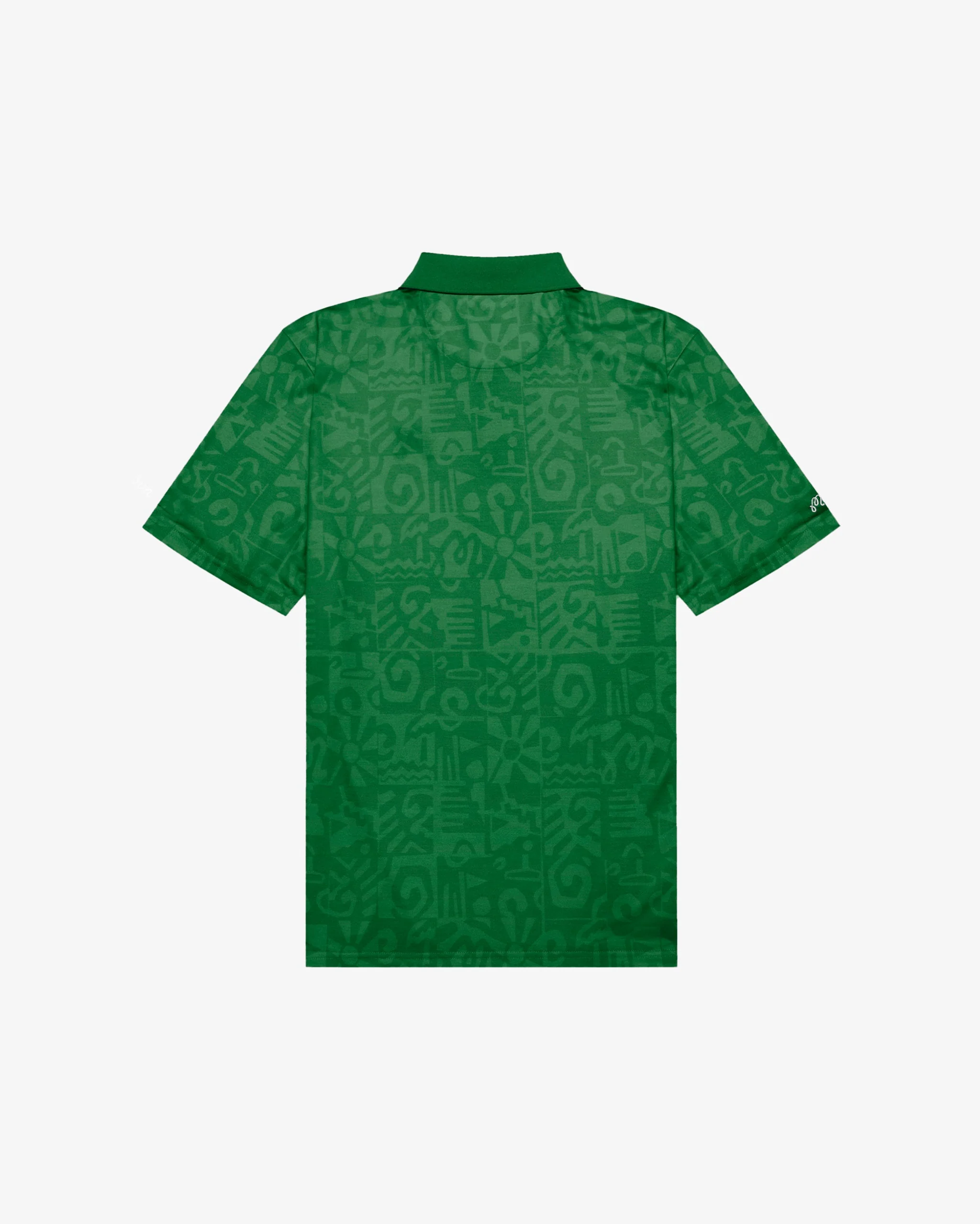 Malbon Mezzo Performance Pique Printed Polo - Kelly Green - Image 2