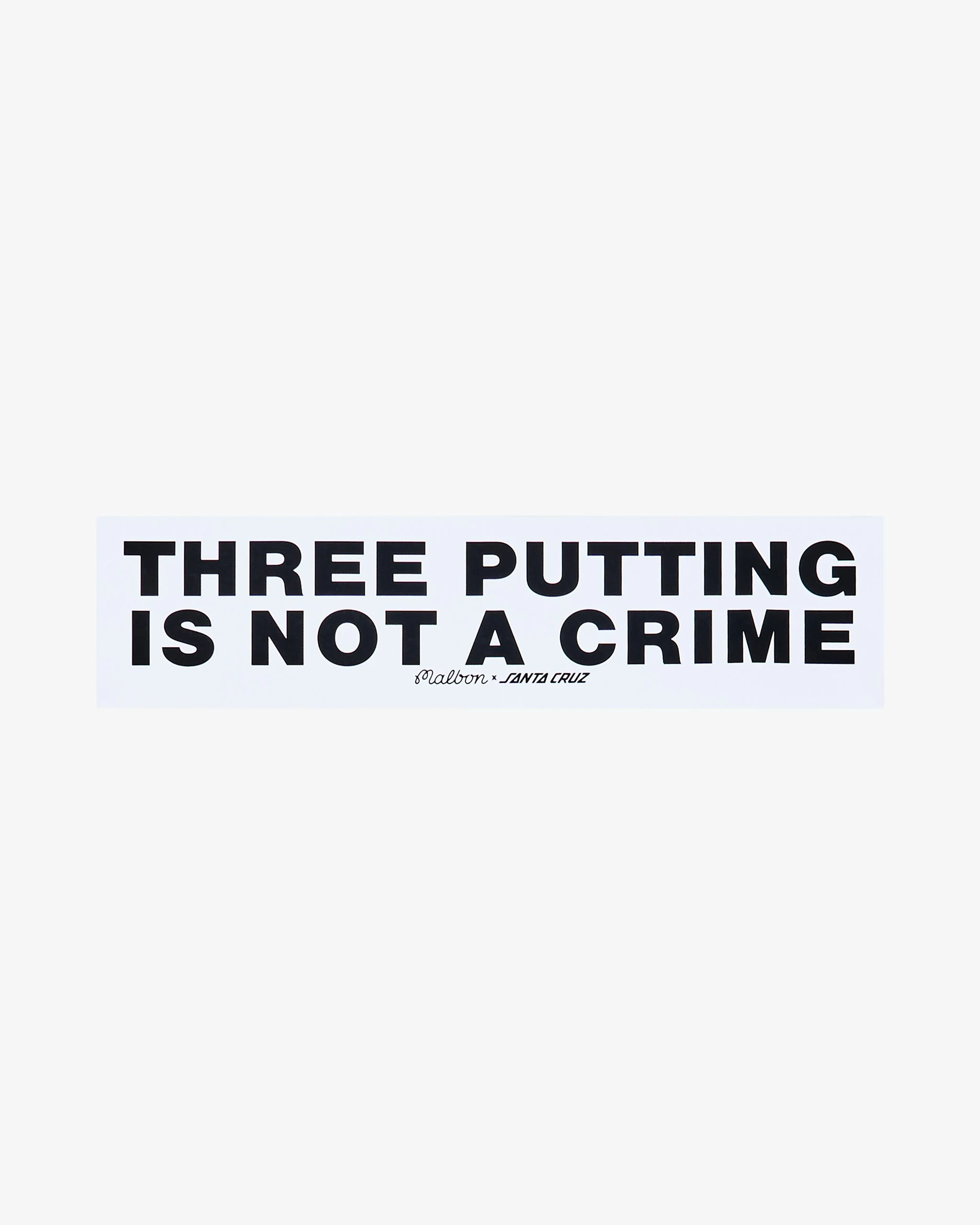 Malbon Santa Cruz Bumper Sticker - White