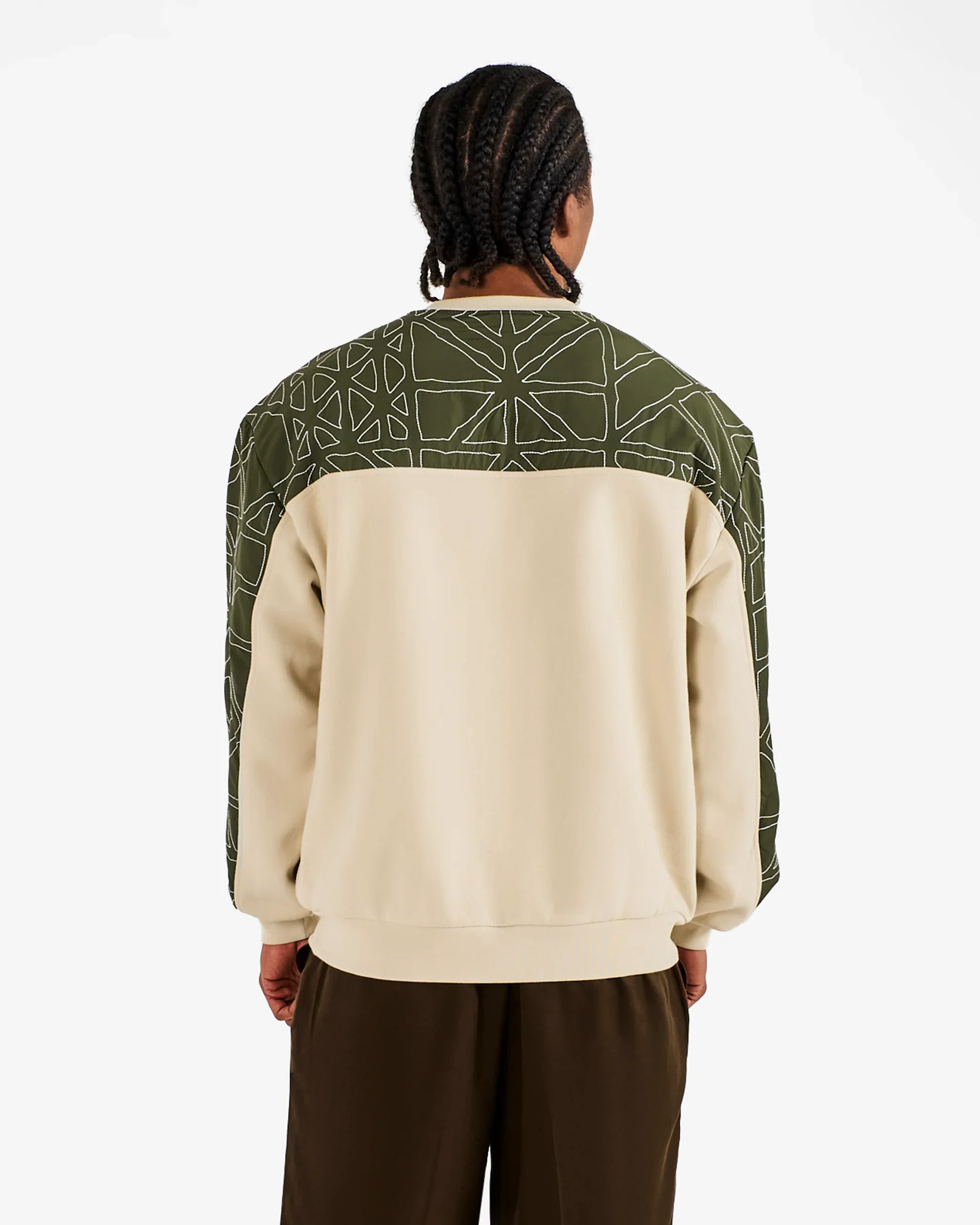 Malbon Tierra Crewneck - Cream/Olivine - Image 3
