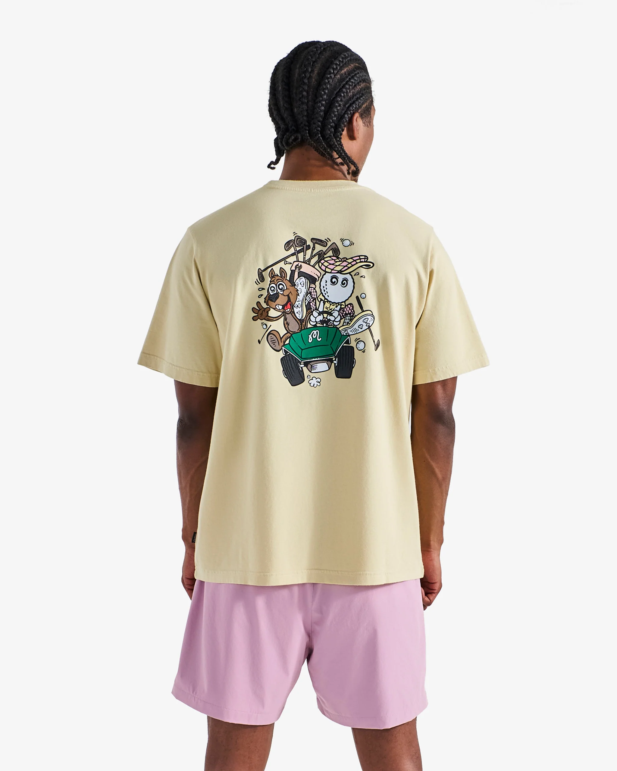 Malbon Two Man Scramble T-Shirt - Light Khaki - Image 3