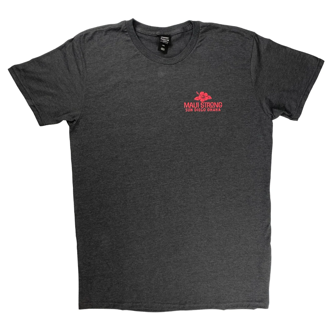Sun Diego Maui Strong Fundraiser Tee - Charcoal Heather - Image 2