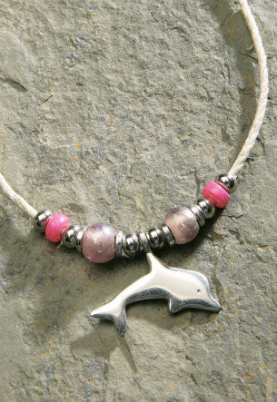 MAUNA KAI Hemp Cord Pewter Dolphin Necklace - ASSORTED