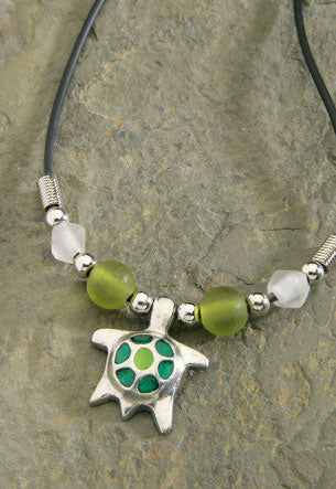 MAUNA KAI Rubber Cord Pewter Enamel - Turtle - ASSORTED