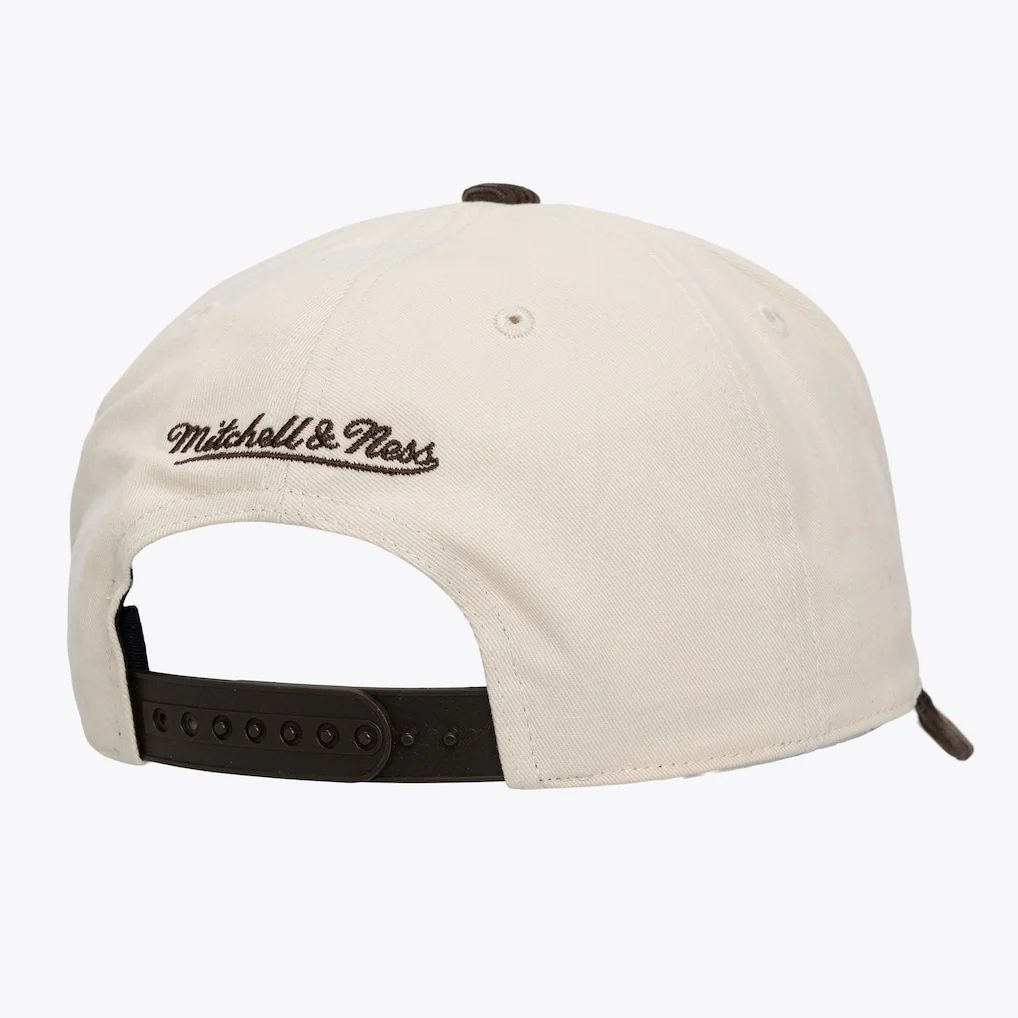 Mitchell & Ness San Diego Padres Cooperstown Fall Forduroy Pro Crown Snapback Hat - Off White - Image 2