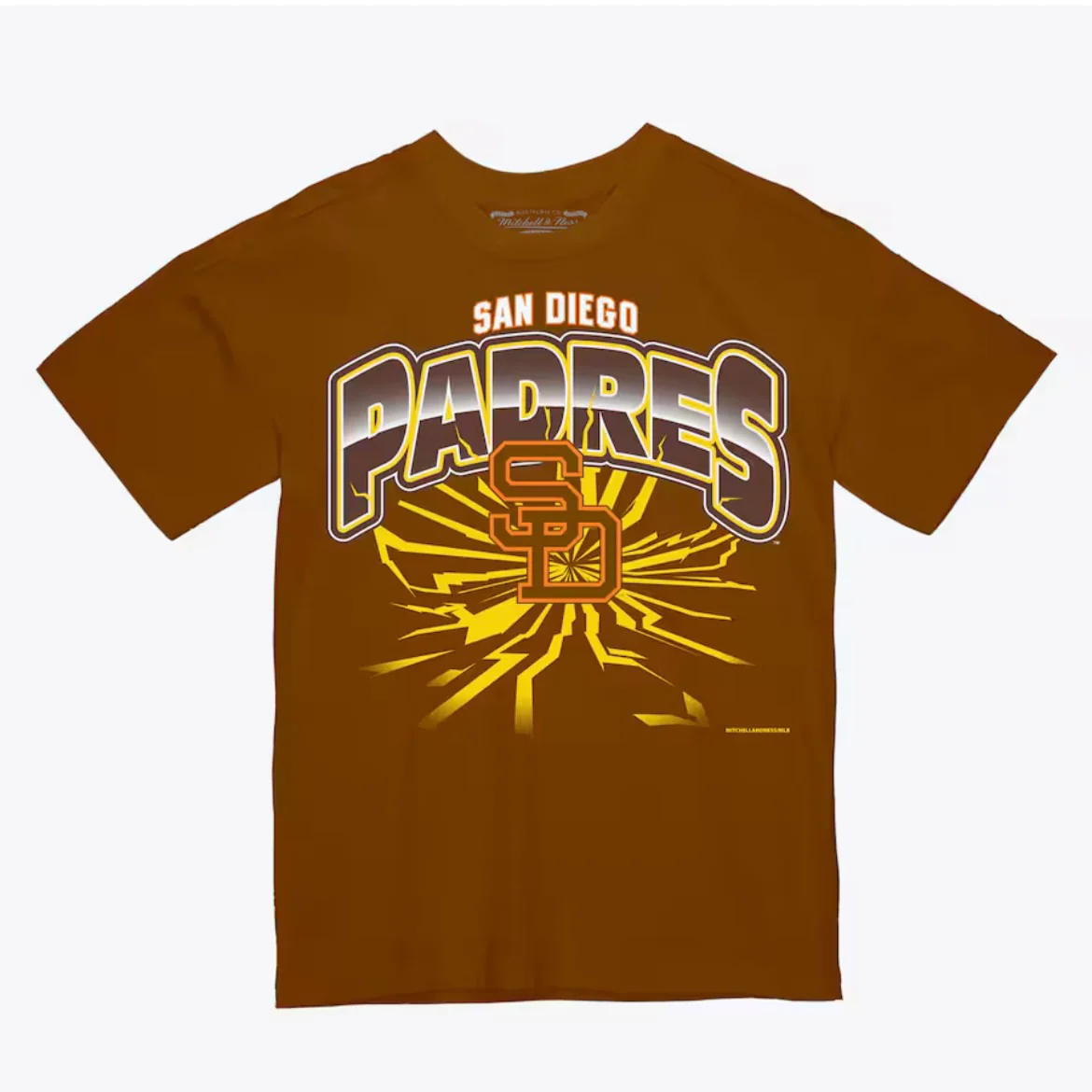 Mitchell & Ness San Diego Padres Earthquake T-Shirt - Brown
