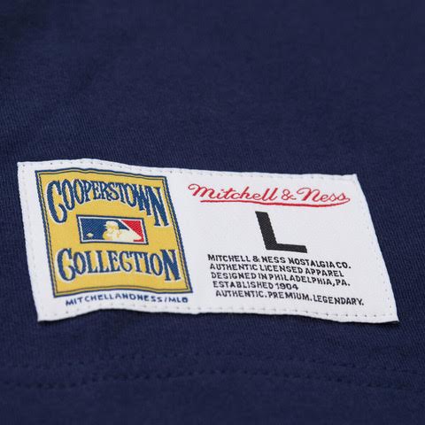 Mitchell & Ness San Diego Padres Throw It Back SS Vintage Tee - NAVY - Image 4