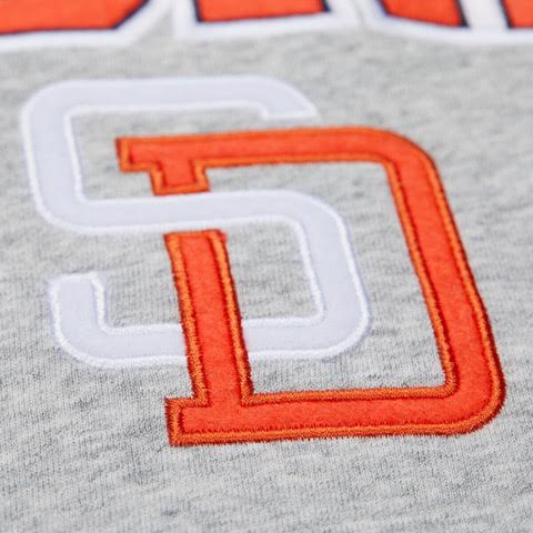 Mitchell & Ness San Diego Padres Throw It Back Vintage Crew - GREY HEATHER - Image 3