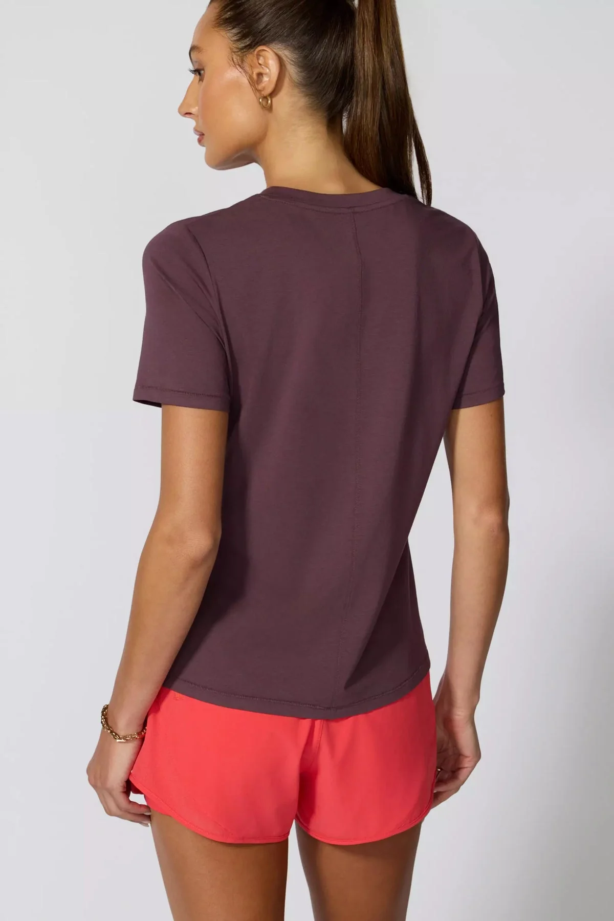 MPG Sport Women Pima Cotton Classic Fit Tee - HUCKLEBERRY - Image 2