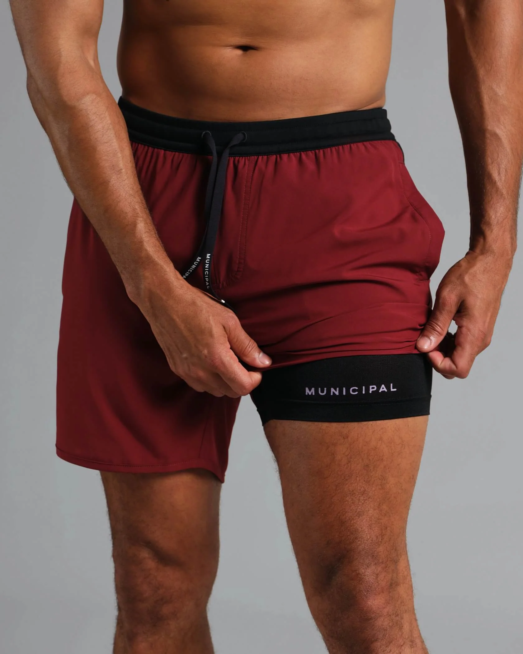 Municipal Daybreak Lined Shorts - CARDINAL BLACK - Image 3