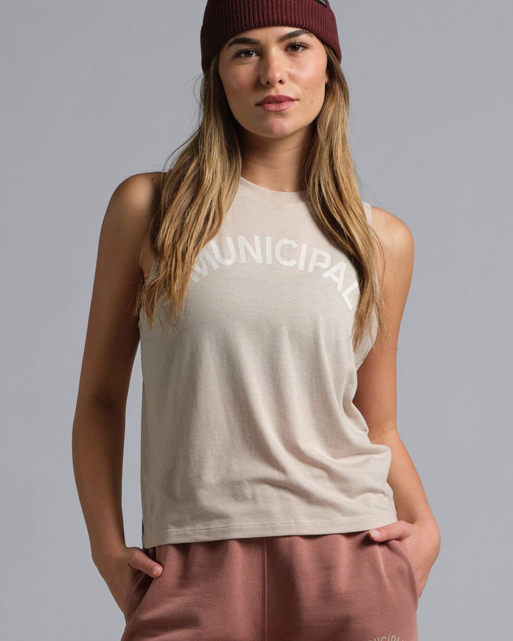Municipal Women's Origin Tank - STONE