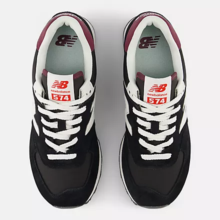 New Balance Women's 574 - BLACK/WHITE - Image 2