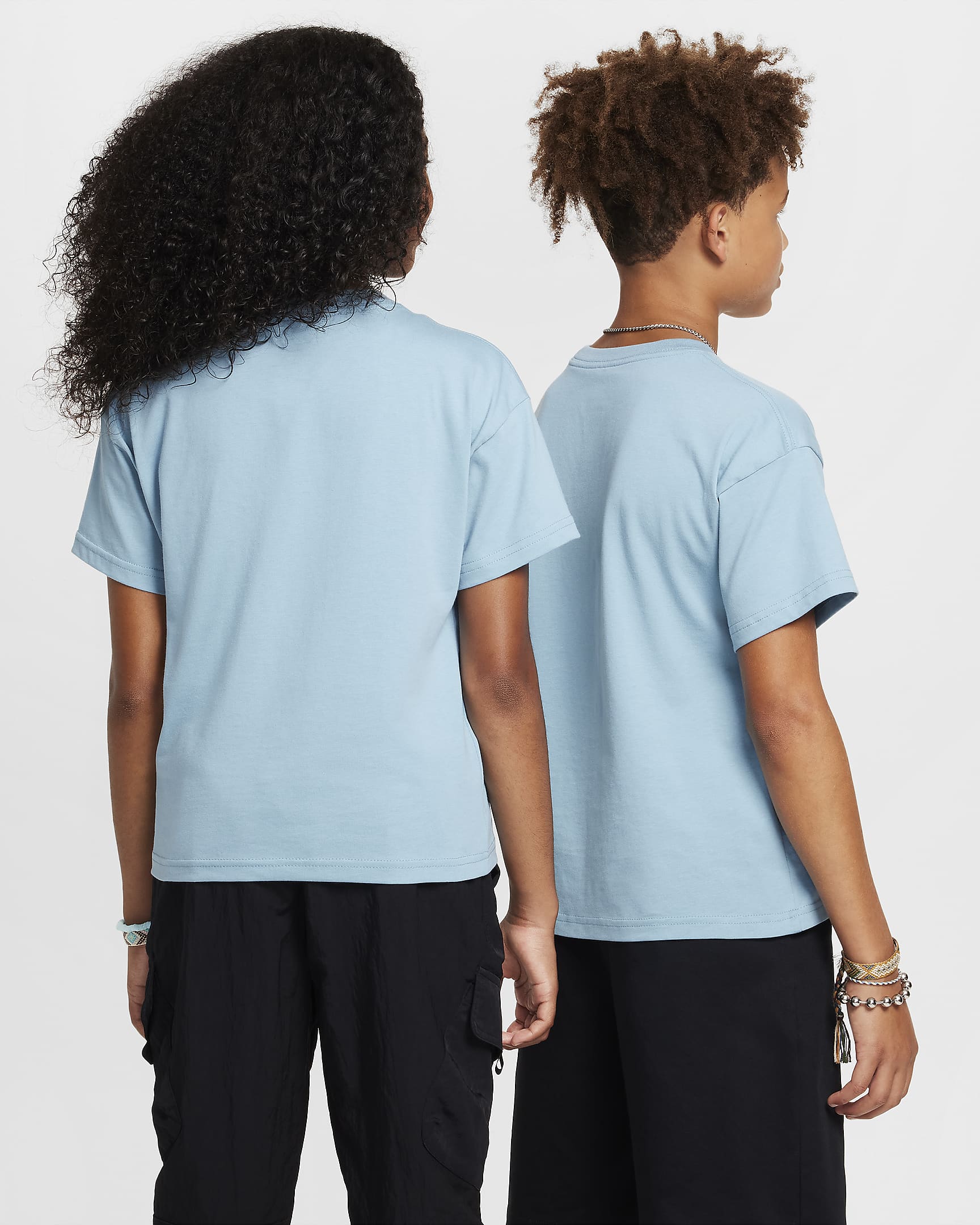 Nike Big Kids' T-Shirt - DENIM TURQ/WHITE - Image 2