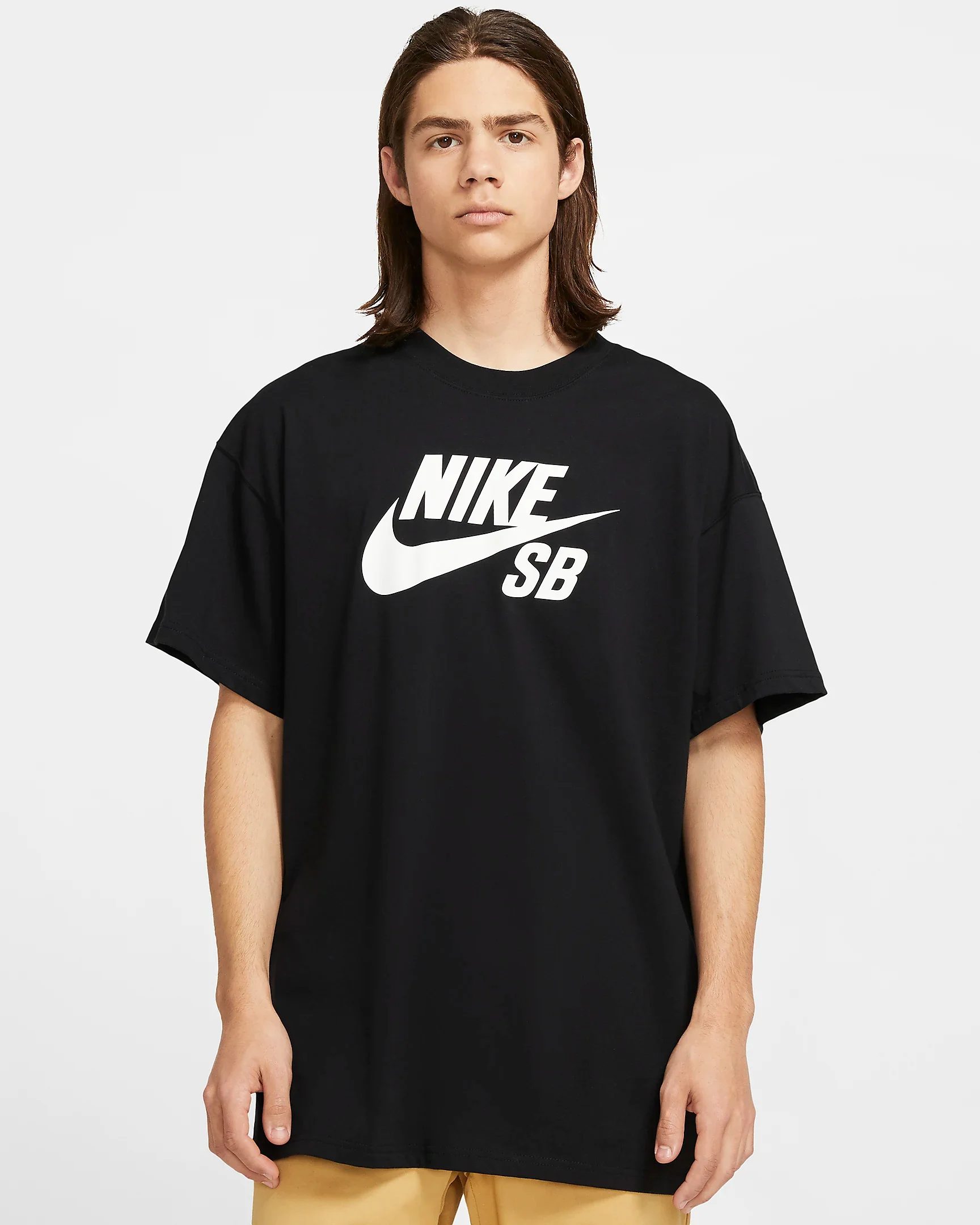 Nike Logo Skate T-Shirt - BLACK/WHITE