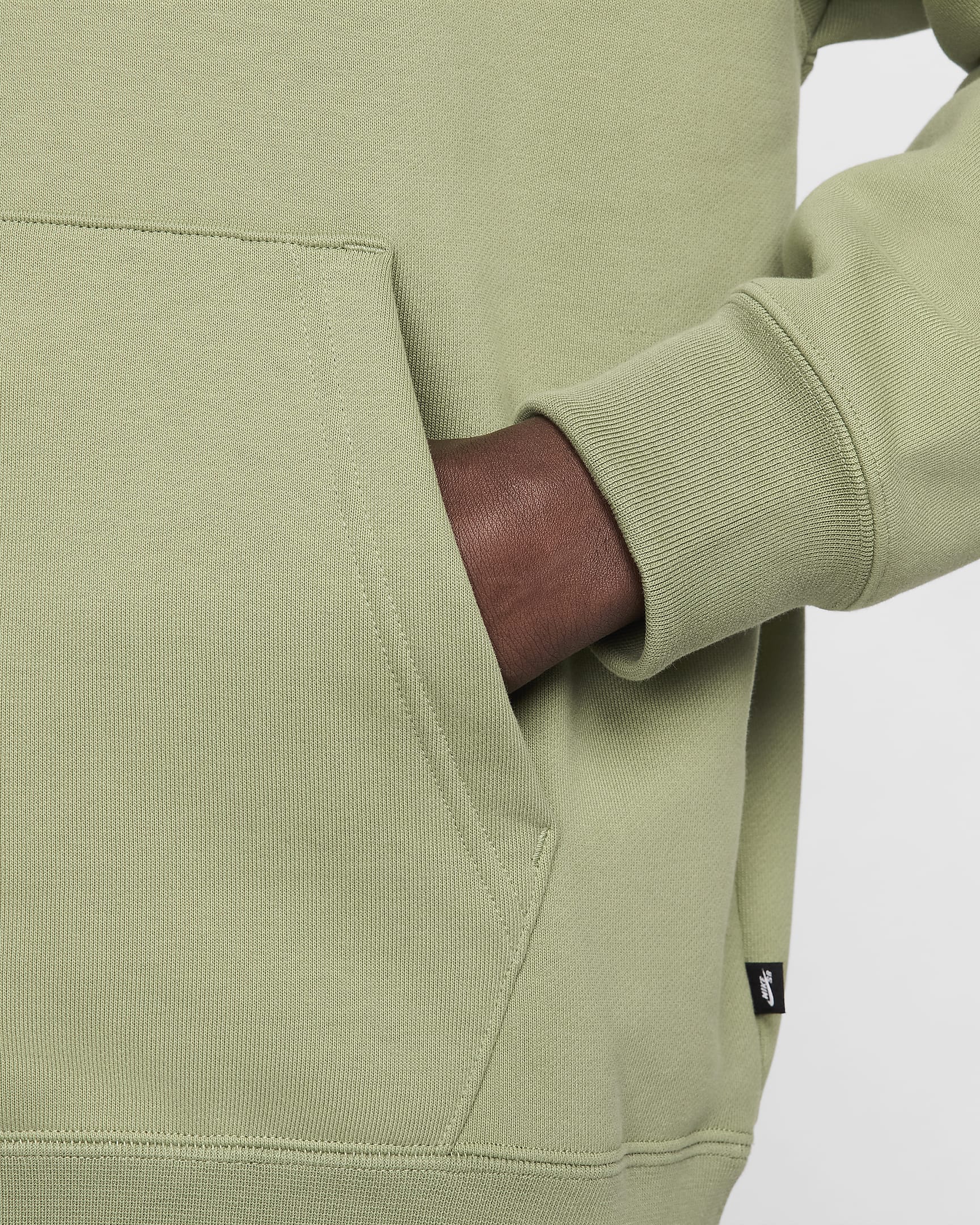 Nike SB Fleece Pullover Skate Hoodie - MEDIUM OLIVE - Image 3