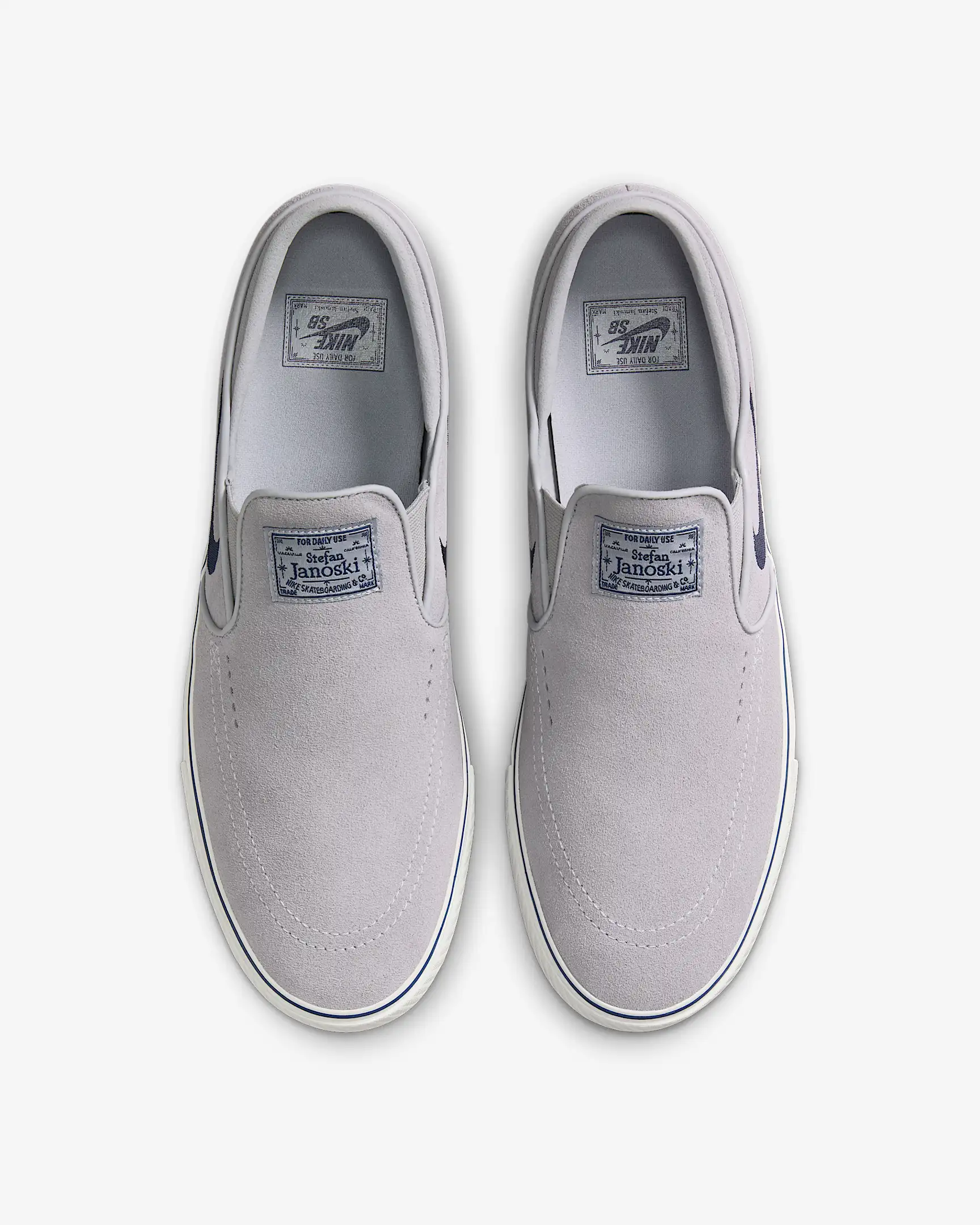 Nike SB Janoski+ Slip - WOLF GREY/NAVY/SUMMIT WHITE - Image 2