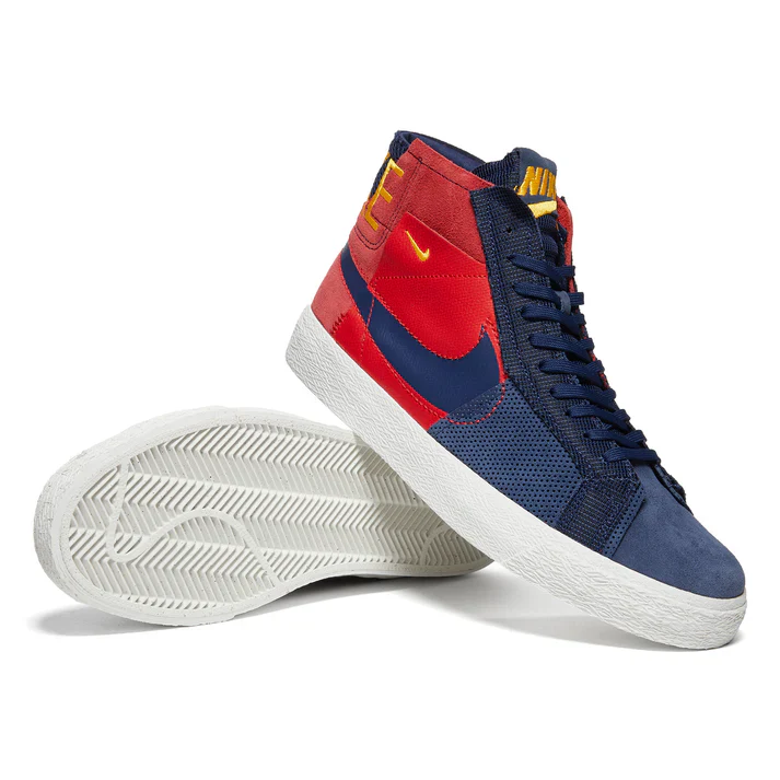 Nike SHOE BLAZER MID PRM - UNIVERSITY RED/MIDNIGHT NAVY - Image 2