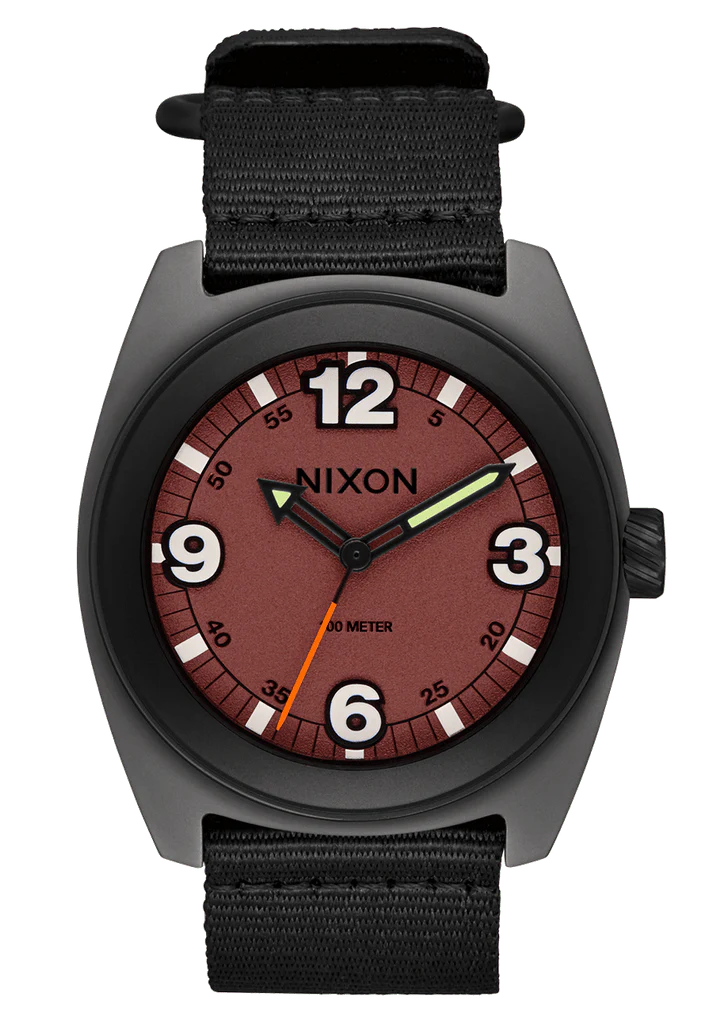 Nixon Clutch 42 - GUNMETAL/HOT SAUCE