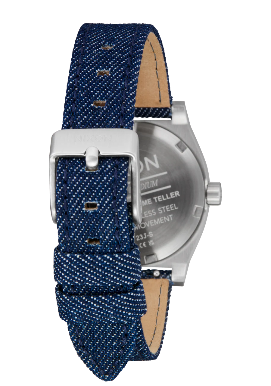 Nixon Medium Time Teller Denim - SILVER/INDIGO/DENIM - Image 3