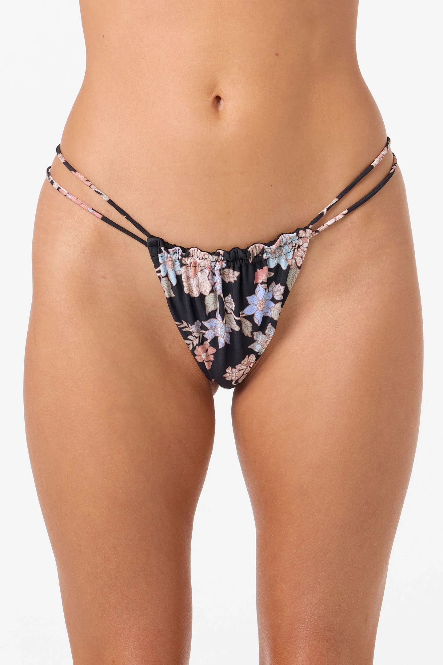 O`Neill Bali Floral Palos Verdes Skimpy Bottoms - Black - Image 3